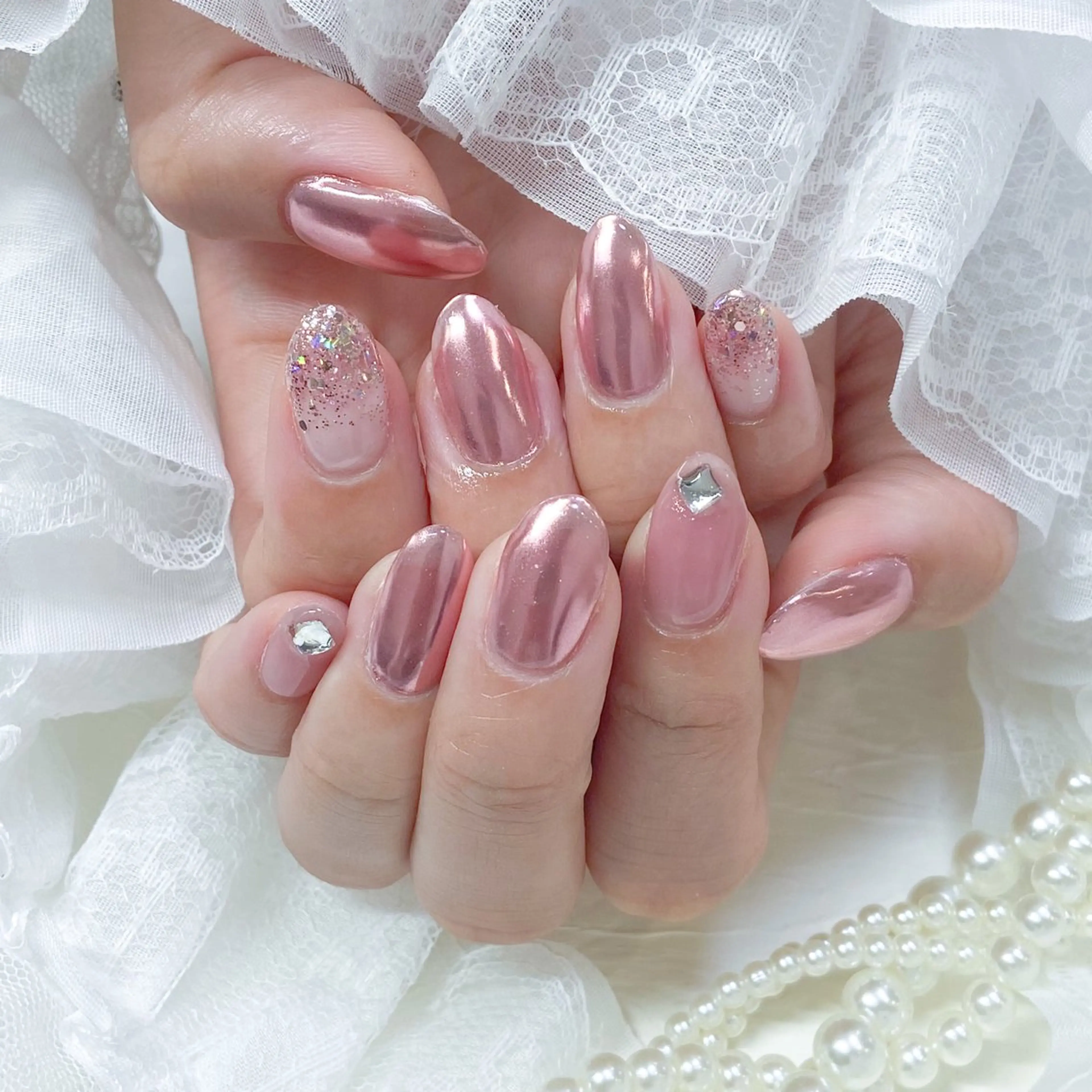 ネイル アートネイル 長さ出し フットネイル 韓国ネイル マグネットネイル ハンドネイル Kanako 💫のネイルデザイン