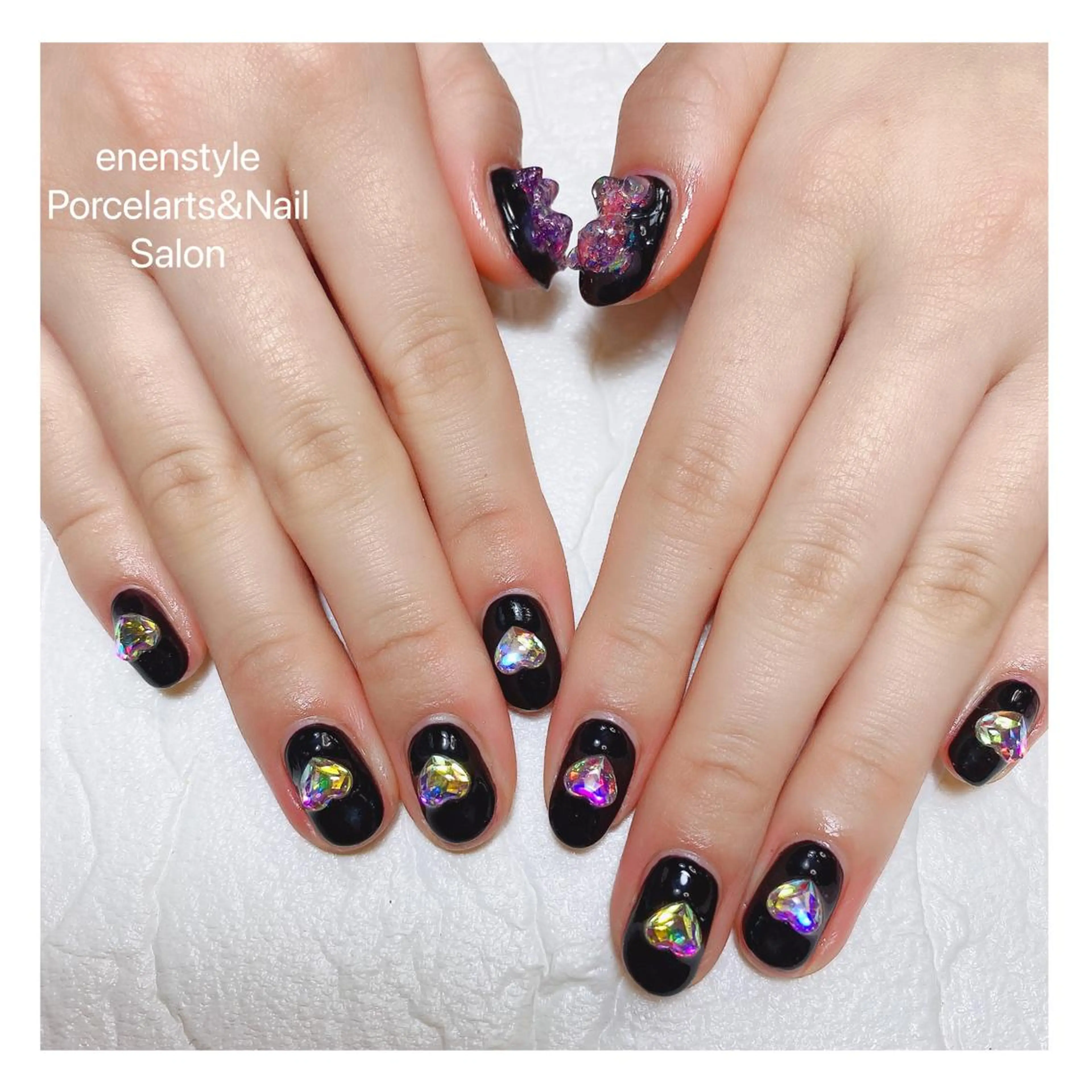 ショート ネイル ハンドネイル 👑enen style👑のネイルデザイン