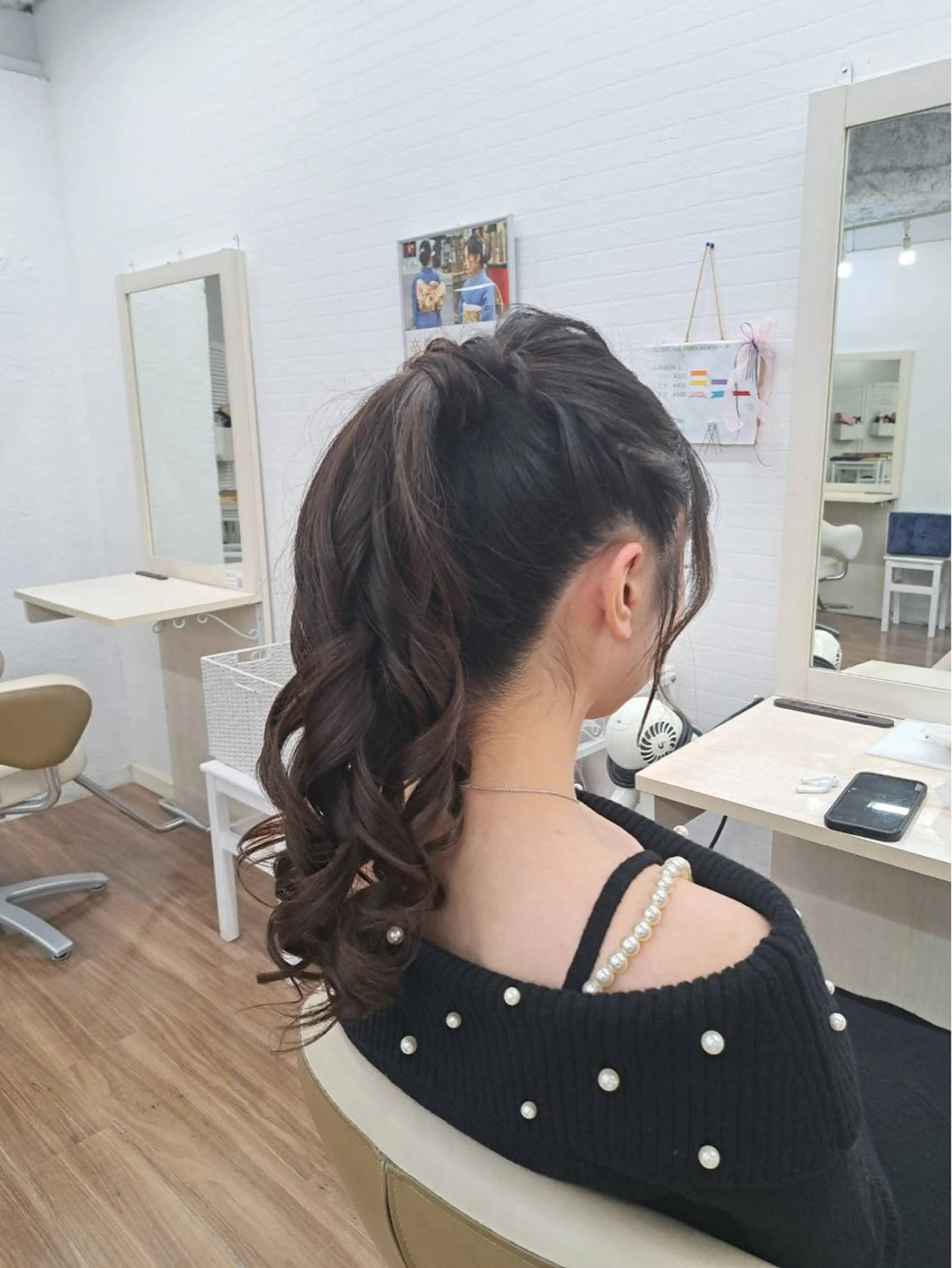 ロング ヘアセット GLOSS 心斎橋 山上のヘアスタイル