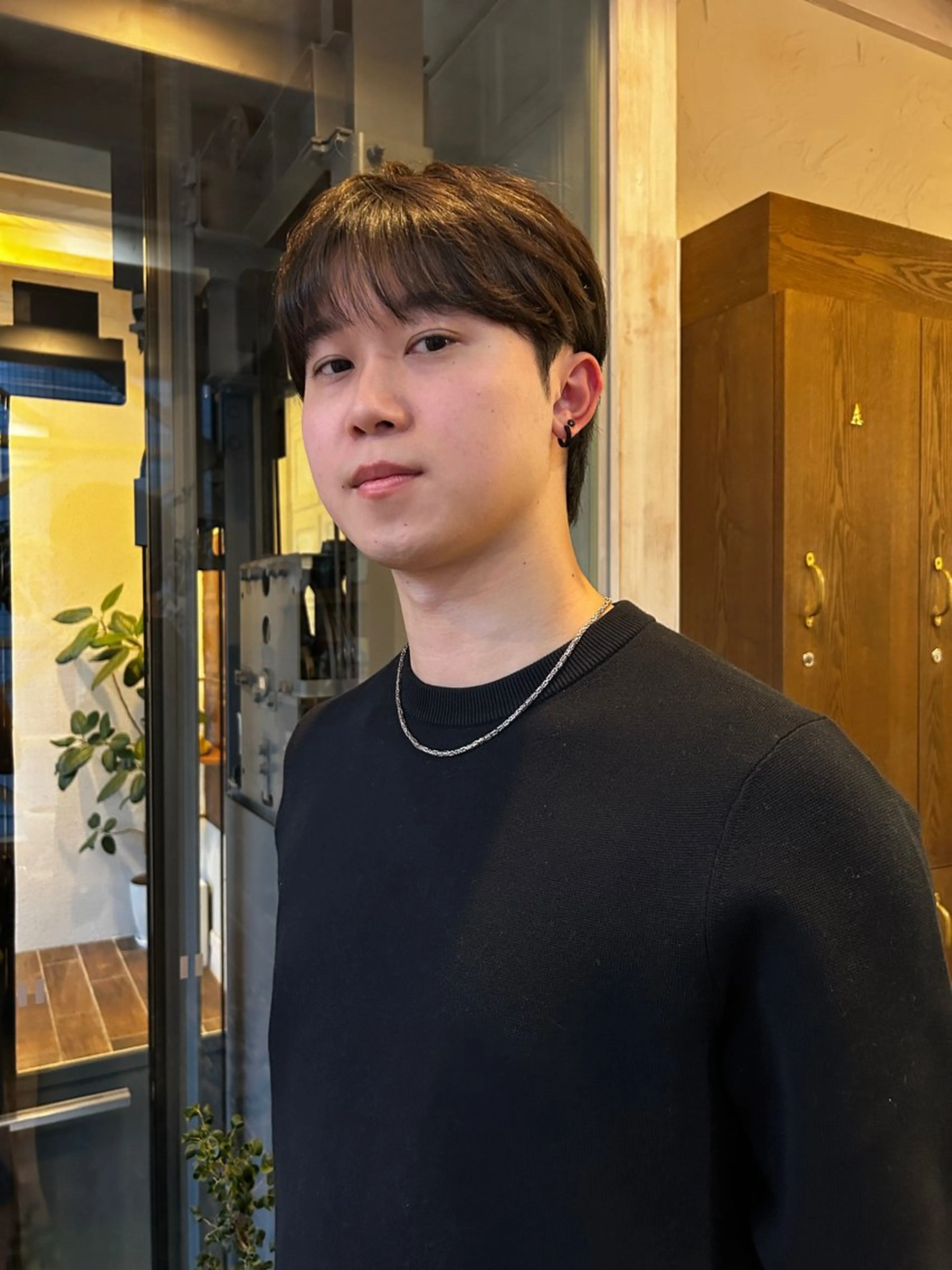 メンズ マッシュ シースルーマッシュ カット 西 優衣奈のヘアスタイル