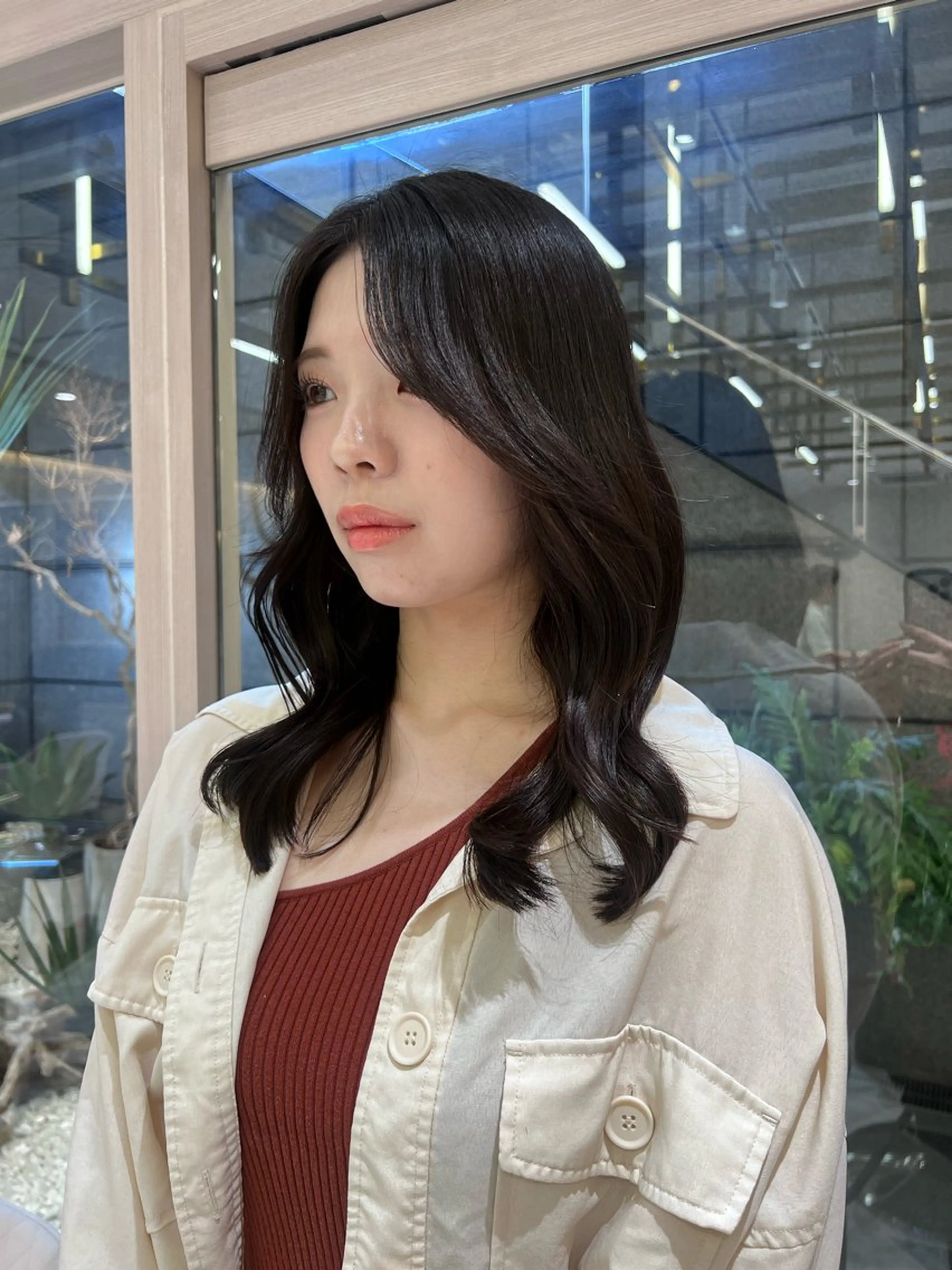 ミディアム ヘアアレンジ ヨシンモリ 韓国風ヘア 酸性ストレート人気 No,1/カスミ🩰のヘアスタイル