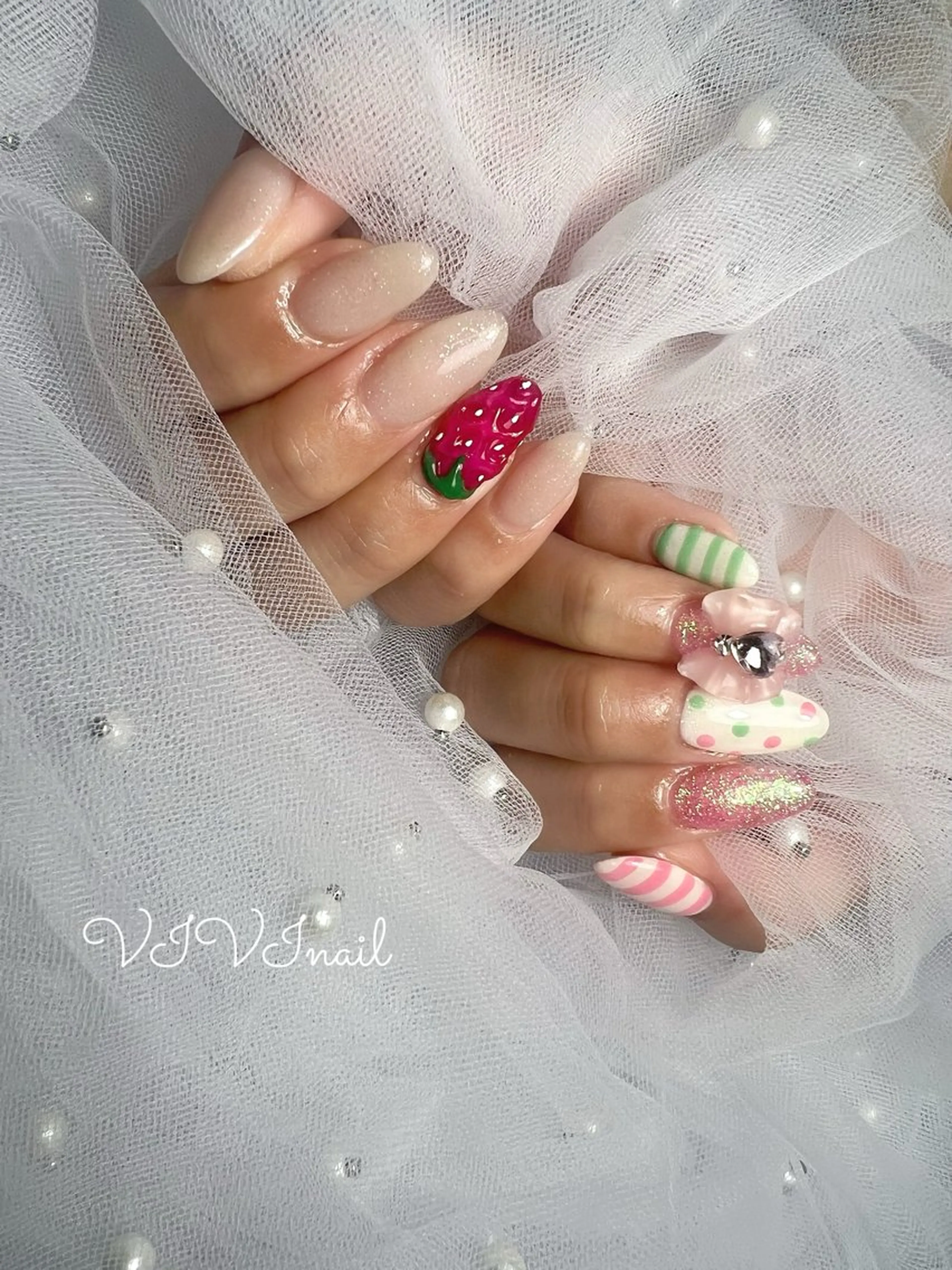 ネイル パステルネイル ハンドネイル vivi nailのネイルデザイン