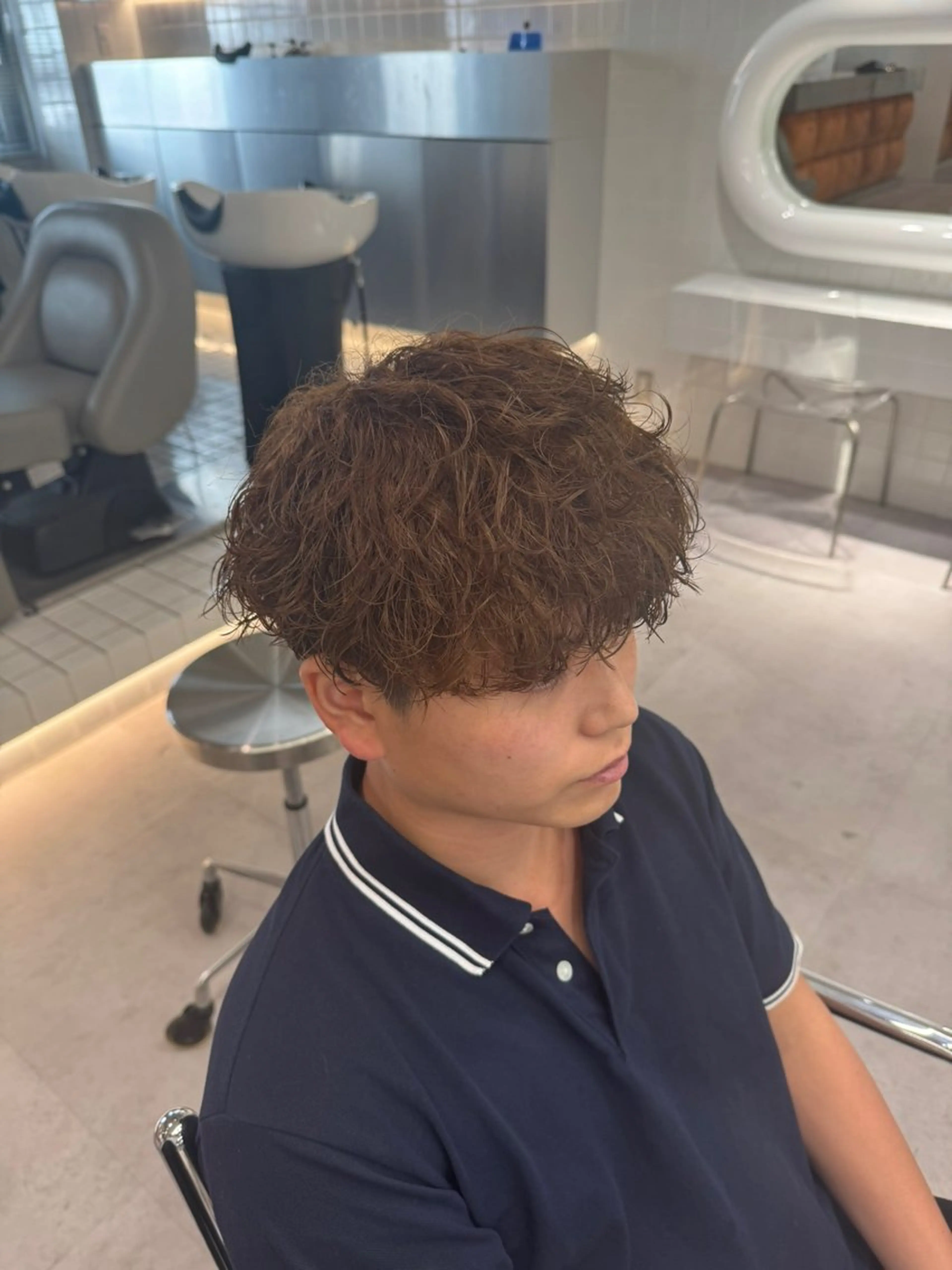 カラー パーマ メンズ メンズパーマ 外国人風カラー ブリーチ/パーマ特化 片平和寿のヘアスタイル