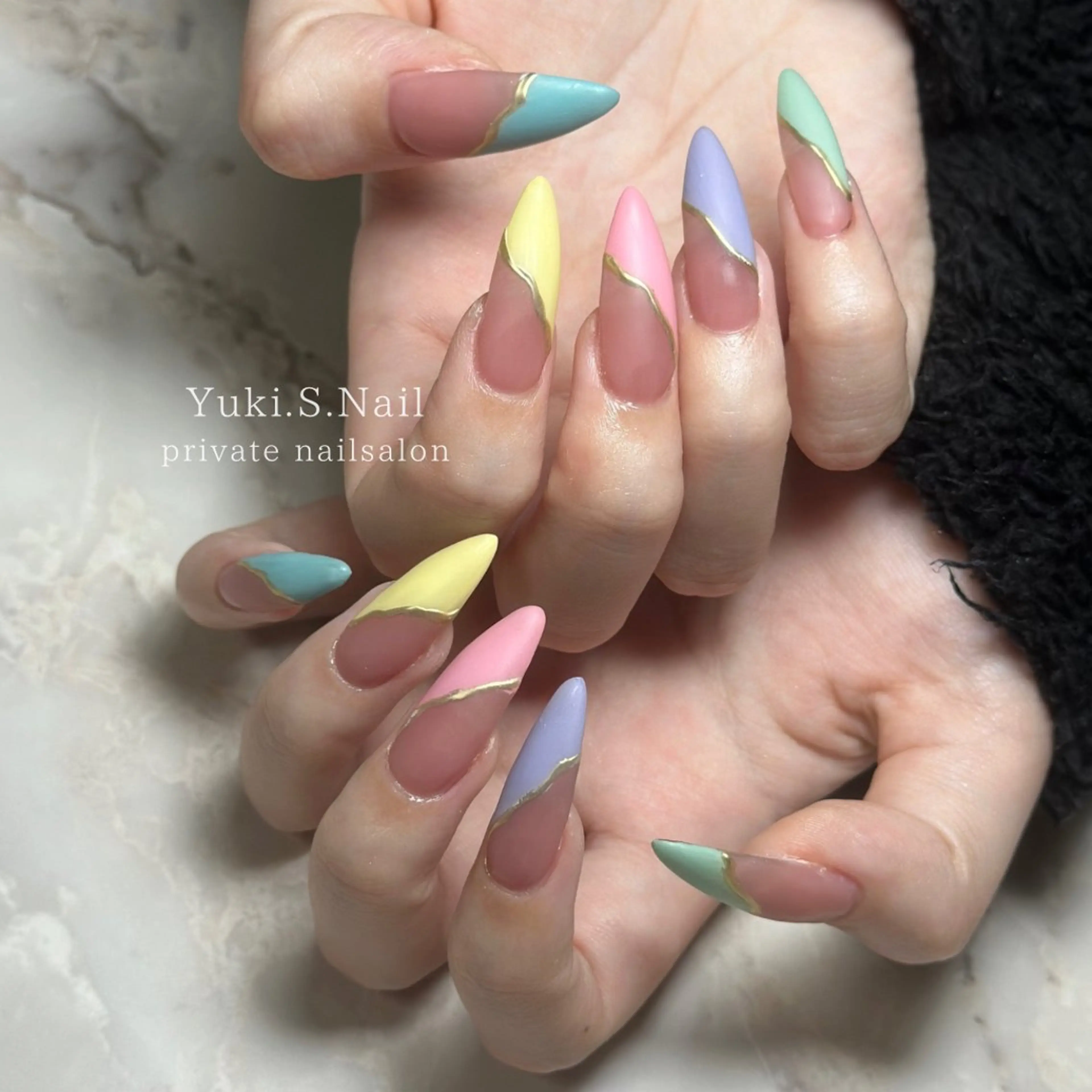 ロング ハンドネイル Yuki S.Nailのネイルデザイン