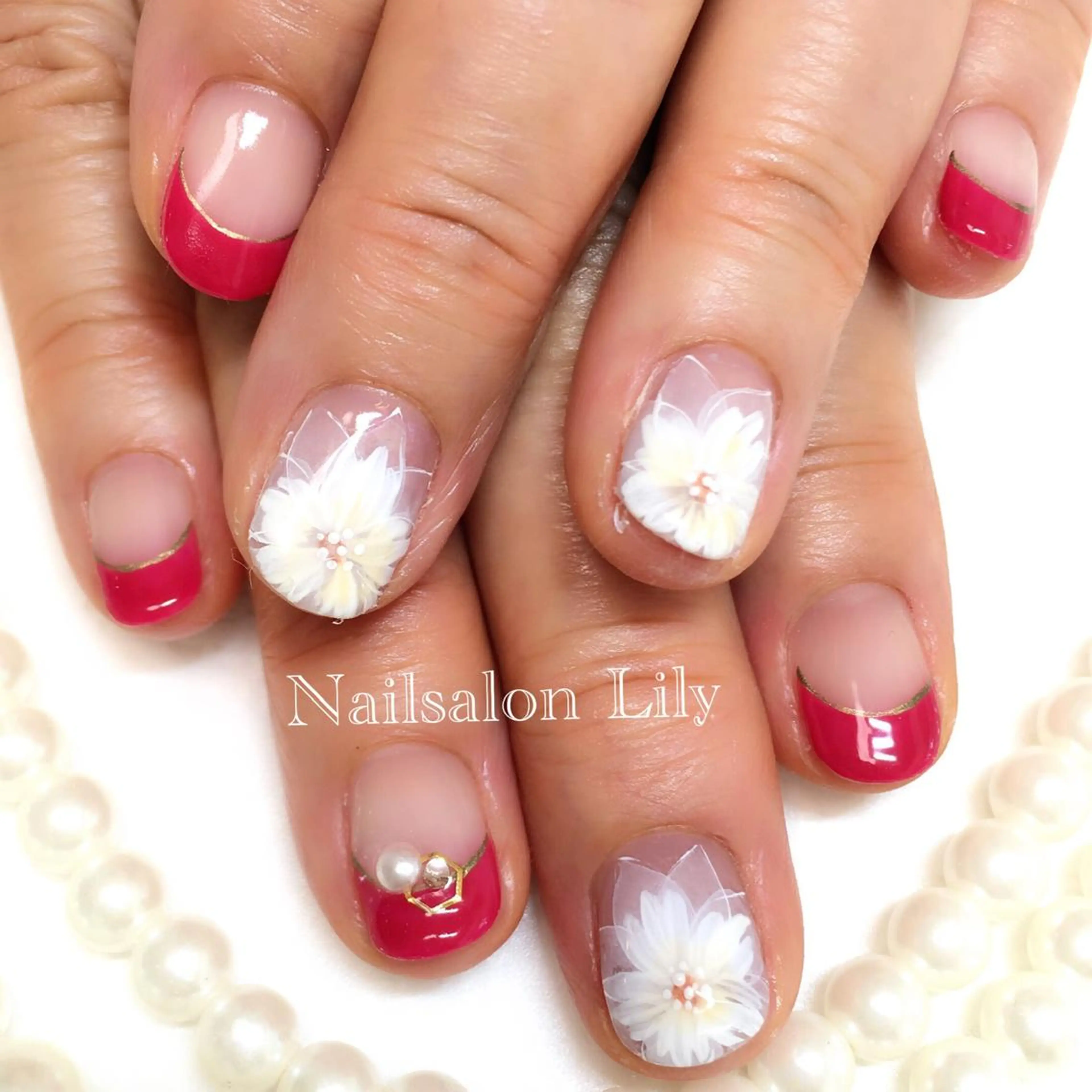 ネイル フラワーネイル Lily*nail 🌻Mii🌻のネイルデザイン