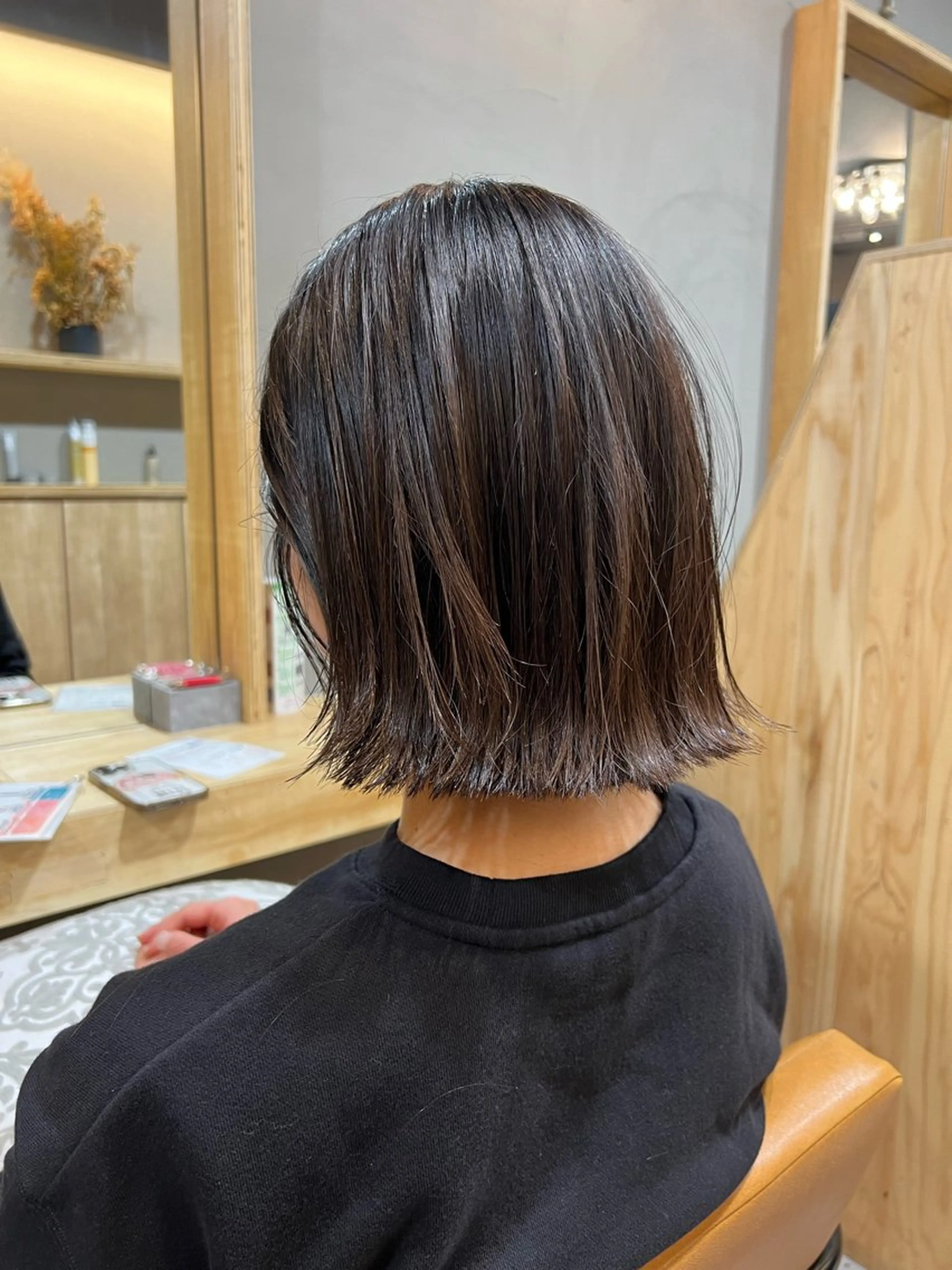 ショート カラー 切りっぱなしボブ ボブ 神戸ボブ✂️ ioe三宮/田 伸佳のヘアスタイル
