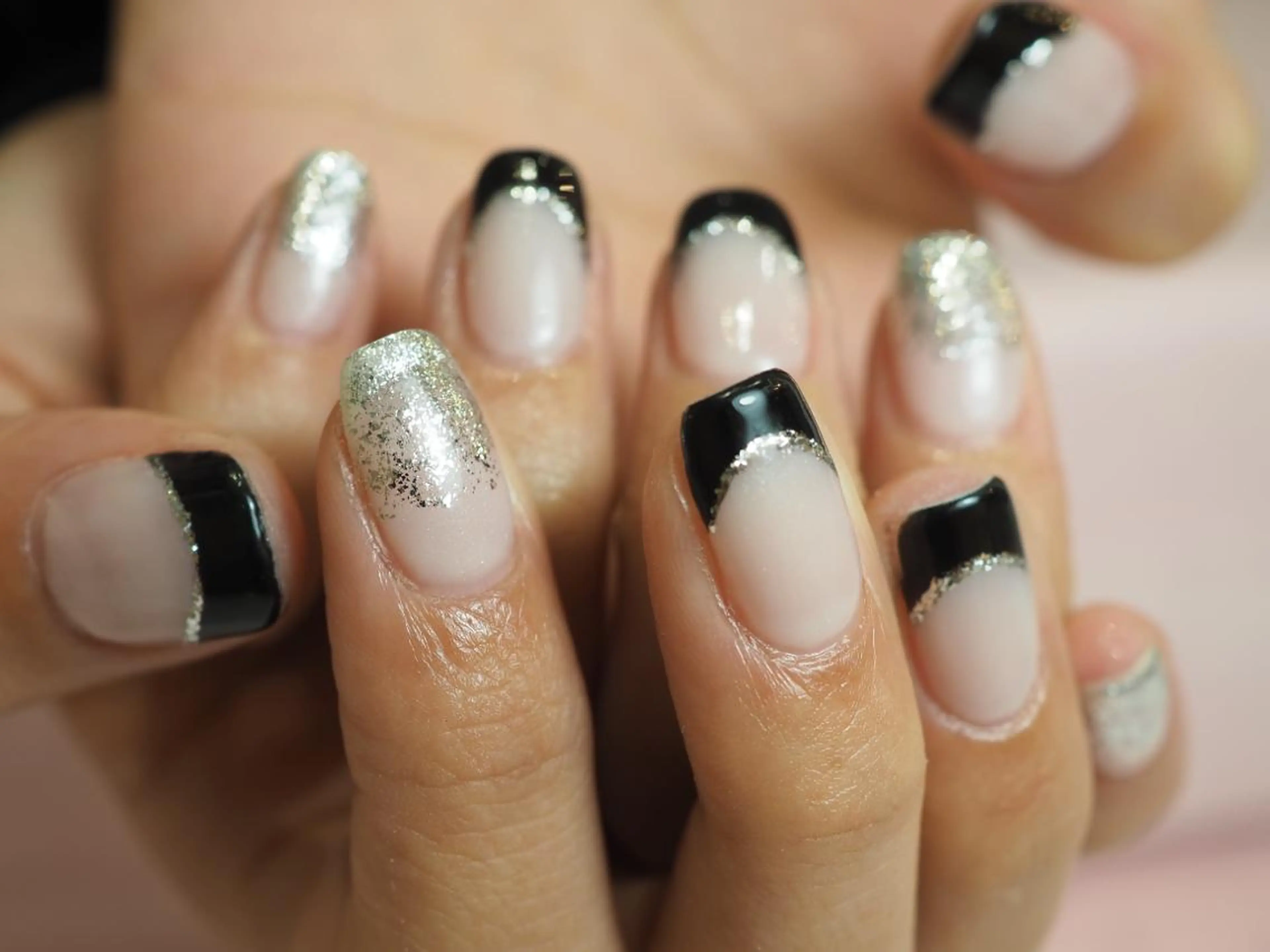 ネイル フレンチネイル スクエアネイル トータルビューティー サロンブリリアントのネイルデザイン