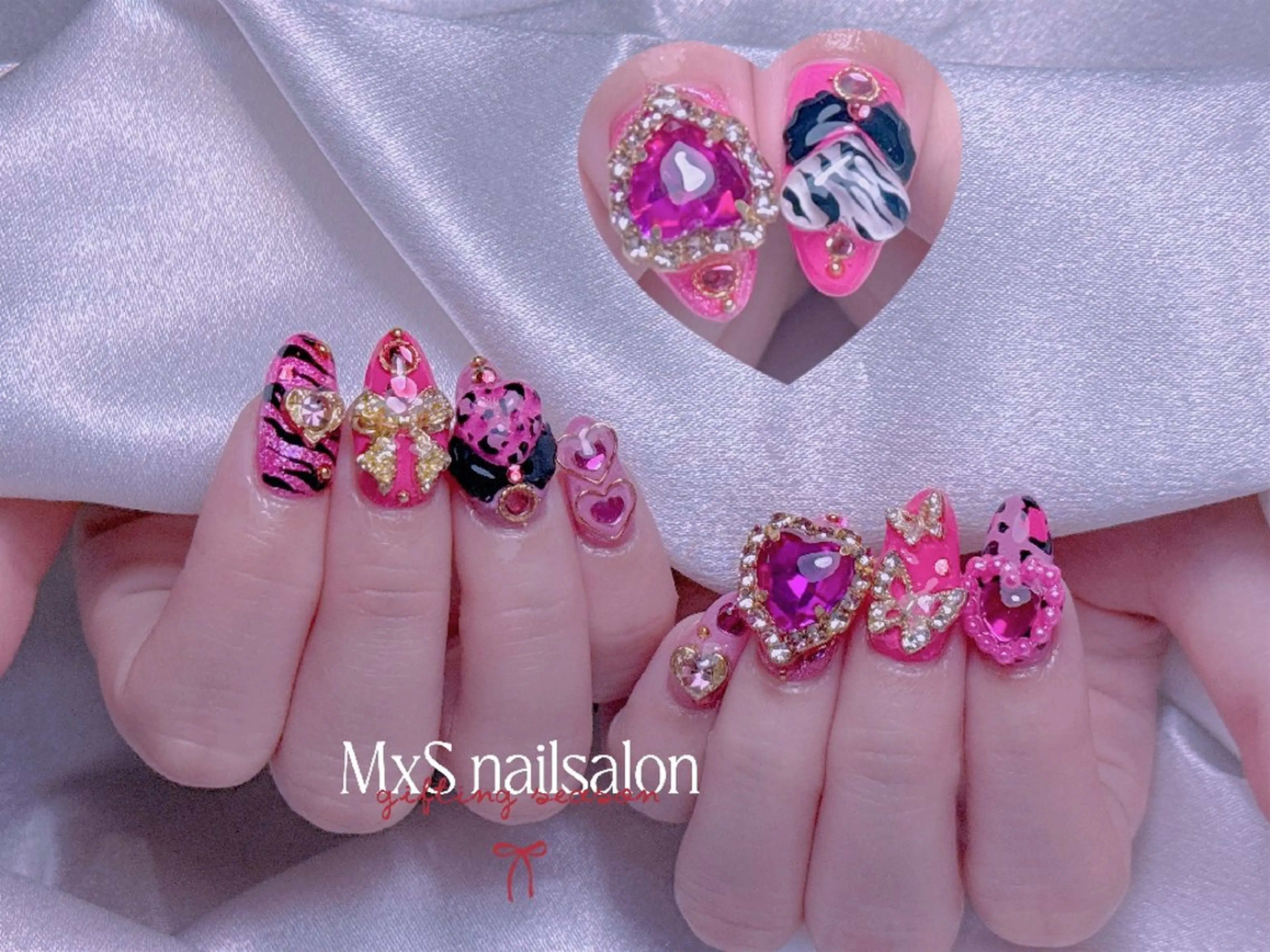 ネイル ジェルネイル マグネットネイル パラジェル 春ネイル ワンホンネイル ハンドネイル M×S Nail みなのネイルデザイン