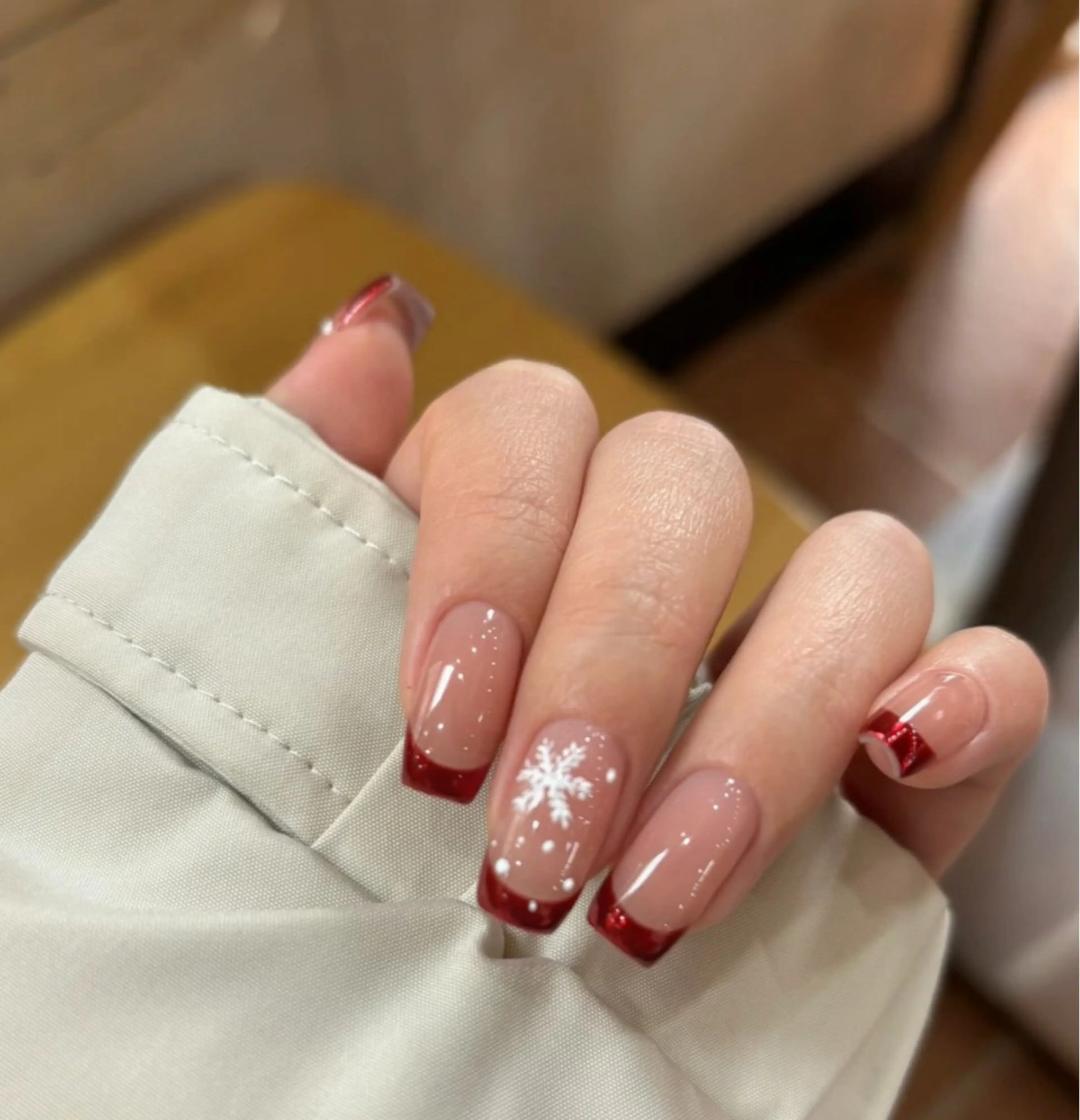 ネイル アートネイル オーロラネイル チークネイル フレンチネイル ガラスフレンチ 🎀🎀YooLi Nail Salonのネイルデザイン