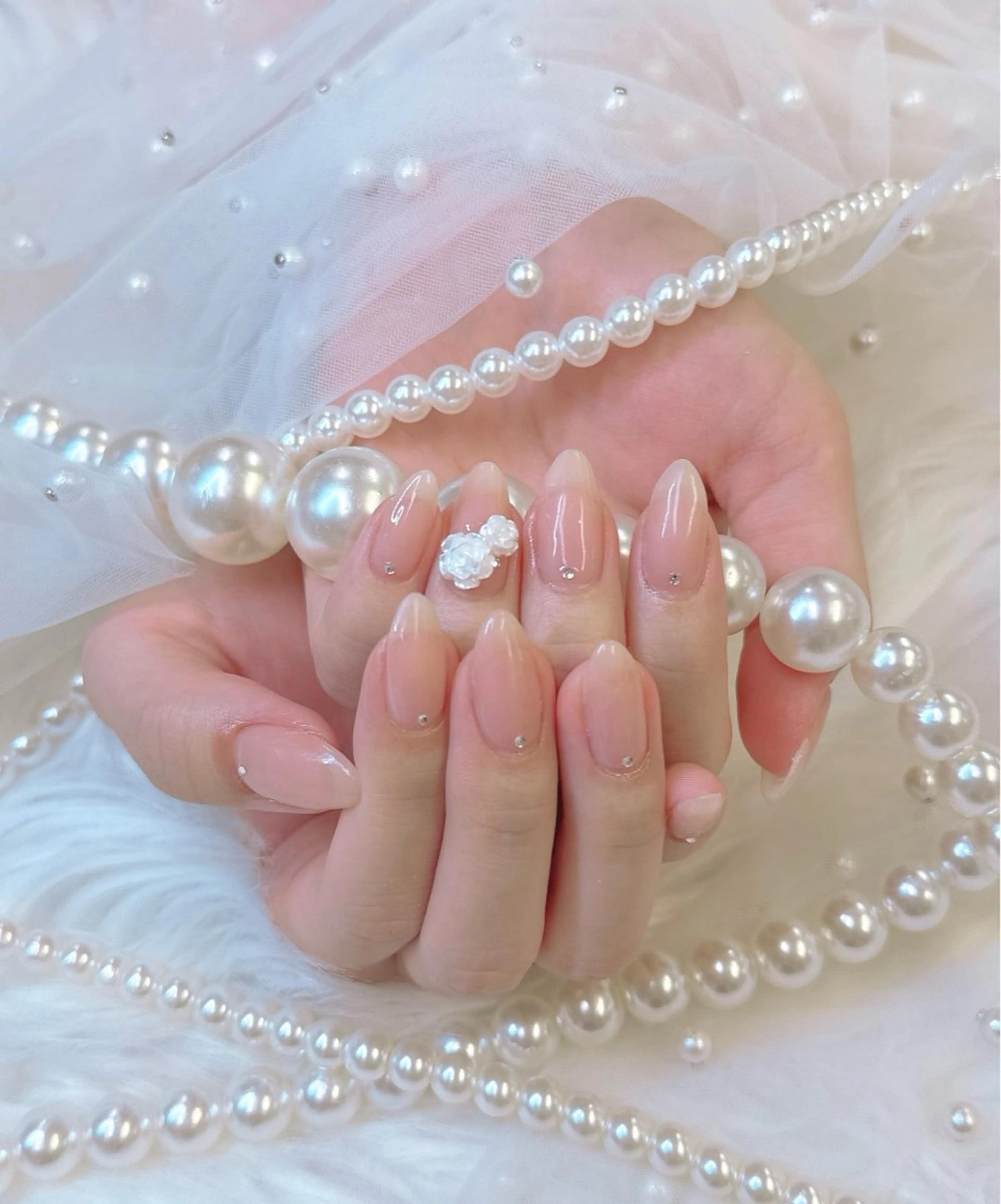 ネイル アートネイル フットネイル フレンチネイル ジェルネイル ガラスフレンチ Queeens nailのネイルデザイン