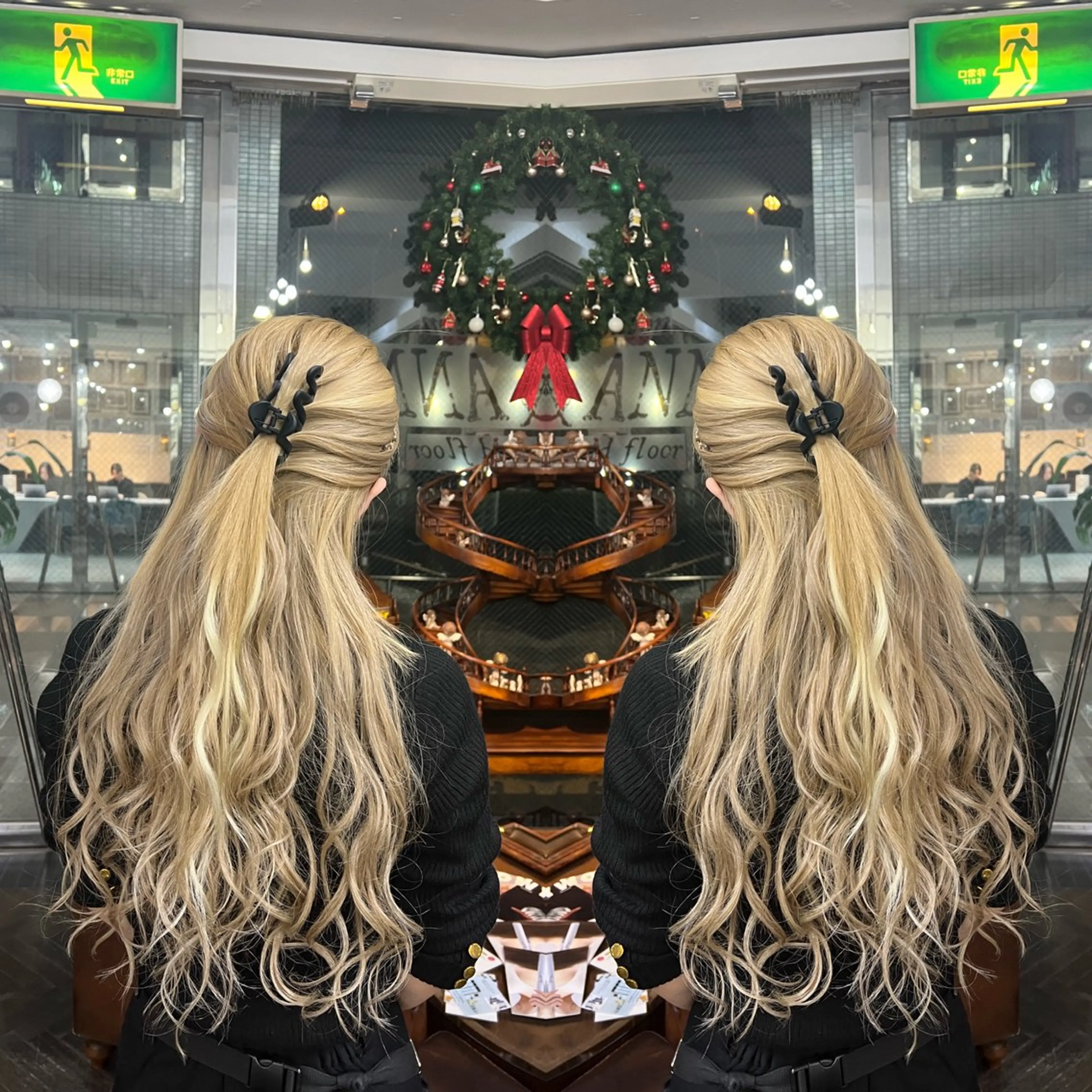 ロング カラー エクステ ハイライト/レイヤー /ハイトーン/AOIのヘアスタイル