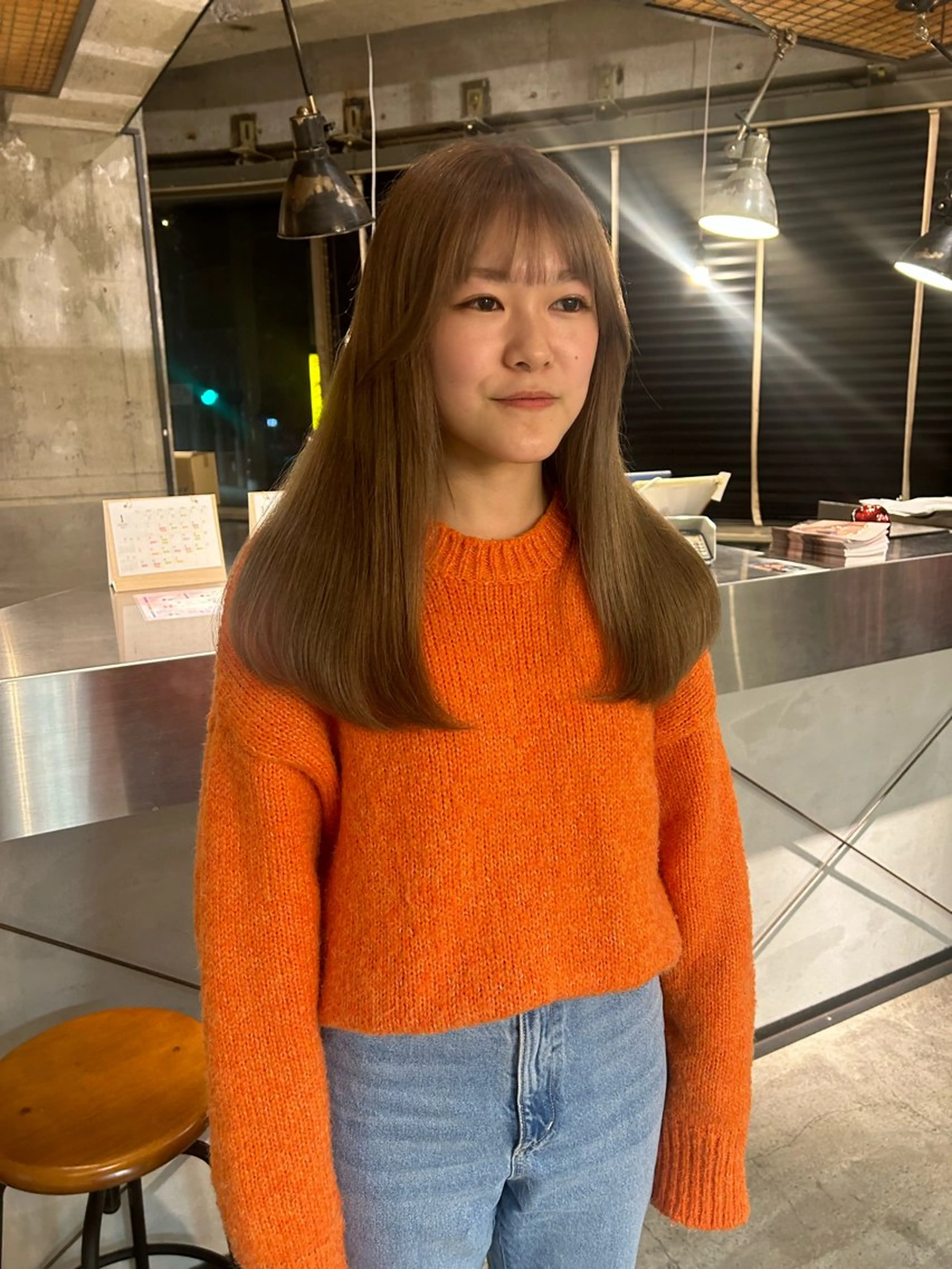 ロング カラー ベージュカラー ブリーチ ヘアカラー keen 立川のヘアスタイル