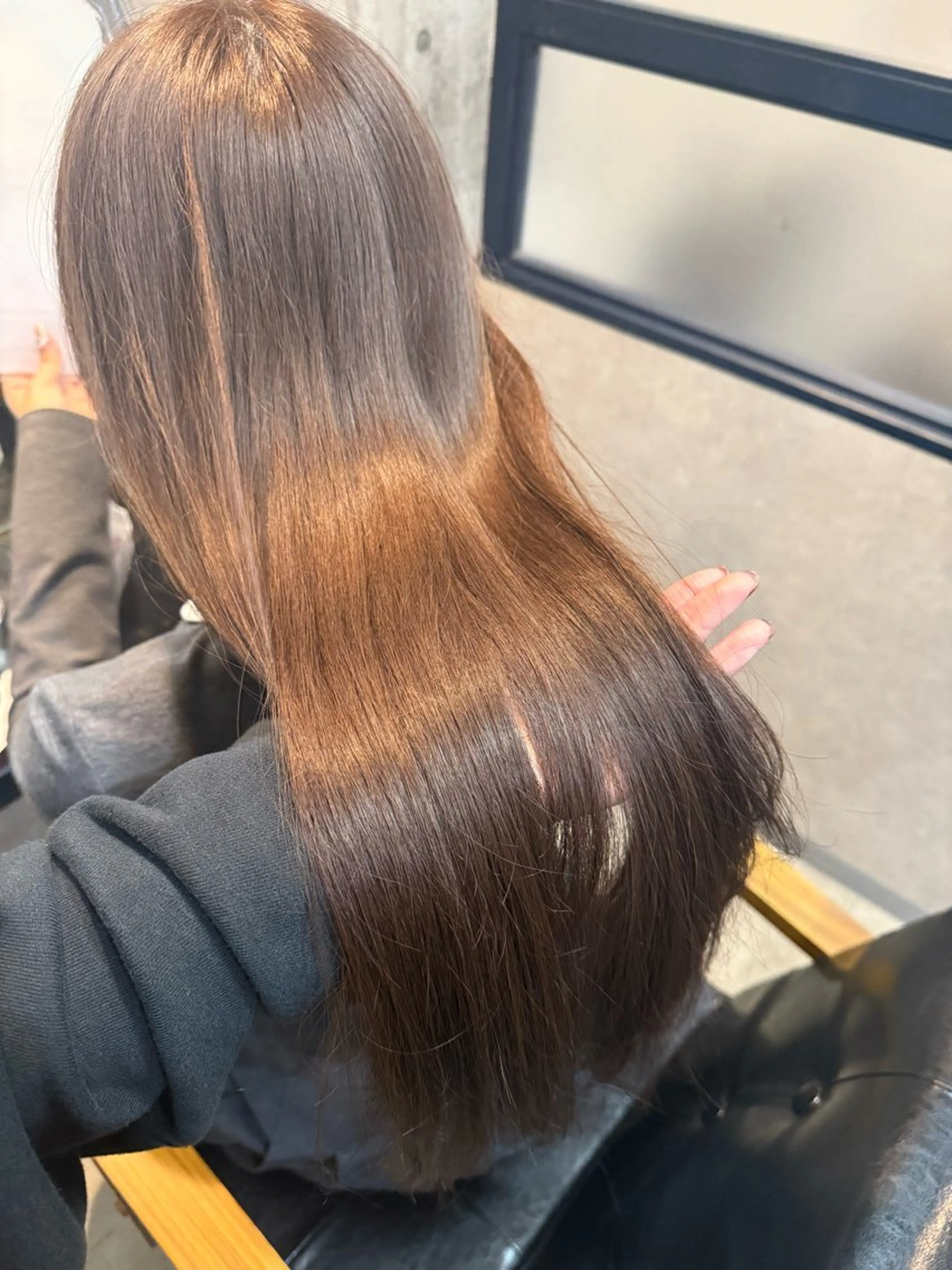 ロング カラー ヘアカラー トリートメント 髪質改善🫧‪ りこのヘアスタイル