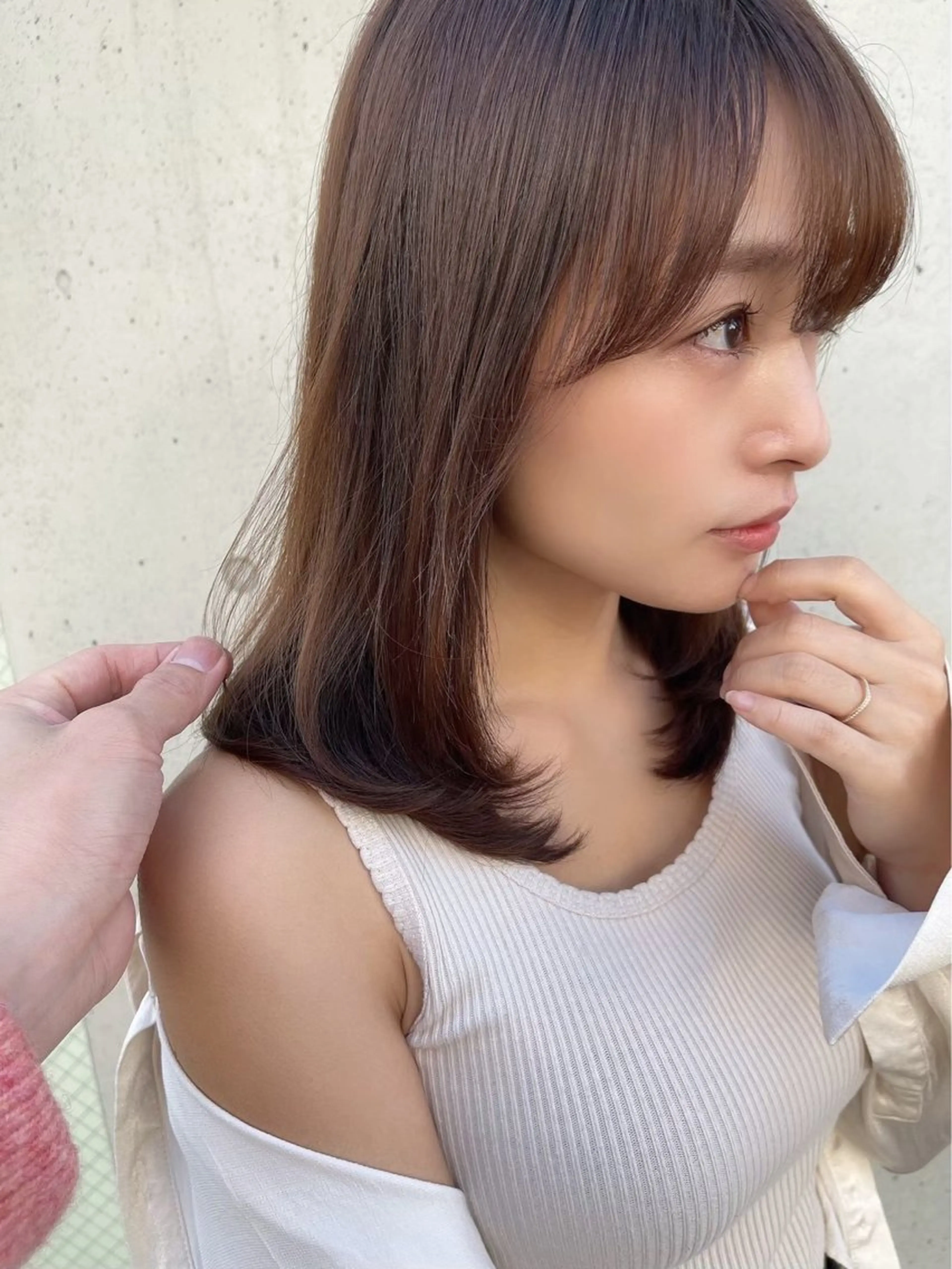 ミディアム 縮毛矯正/髪質改善 表参道/千田大地のヘアスタイル