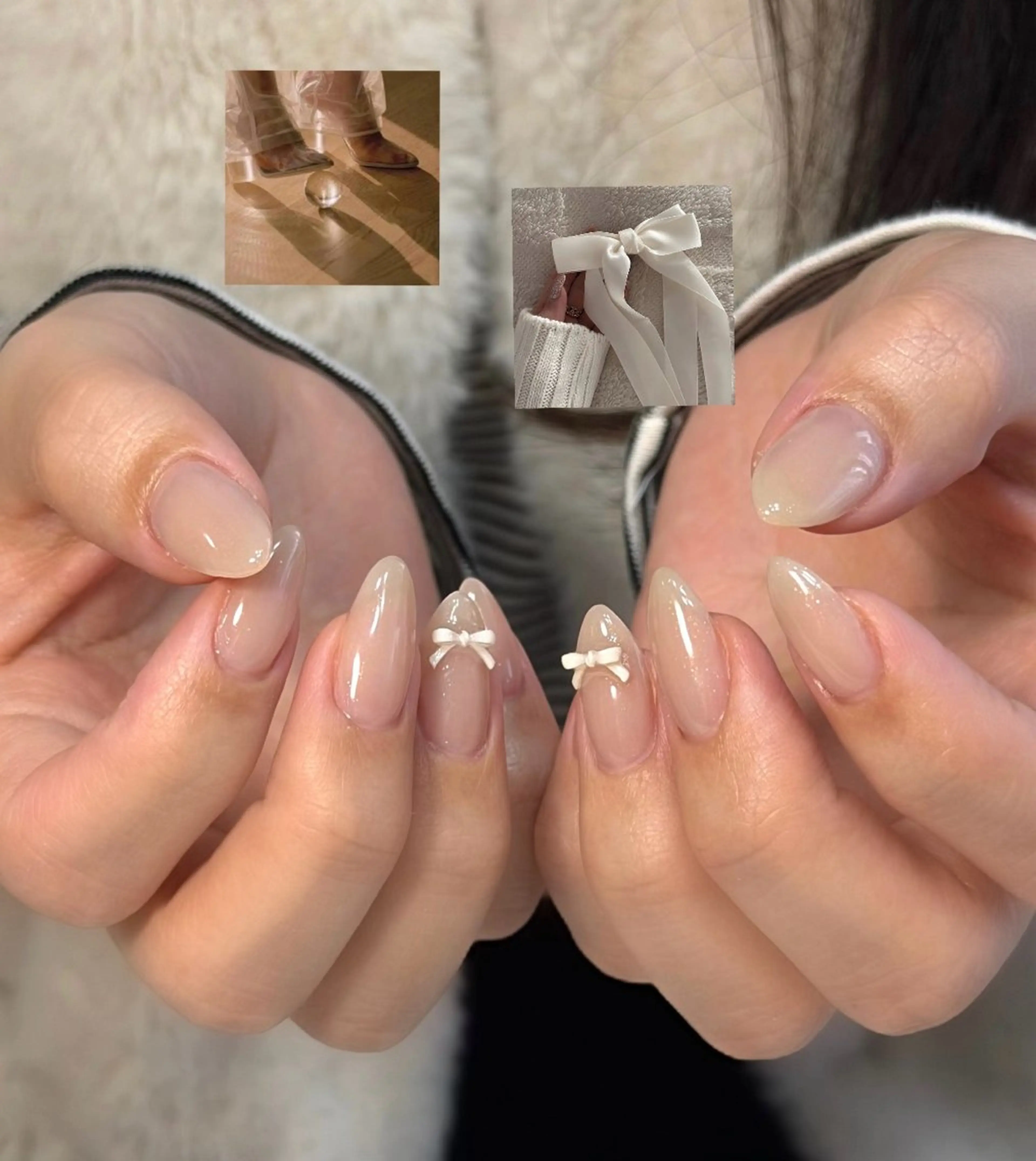 ネイル リボン ハンドネイル ネイルサロン Ivy.のネイルデザイン