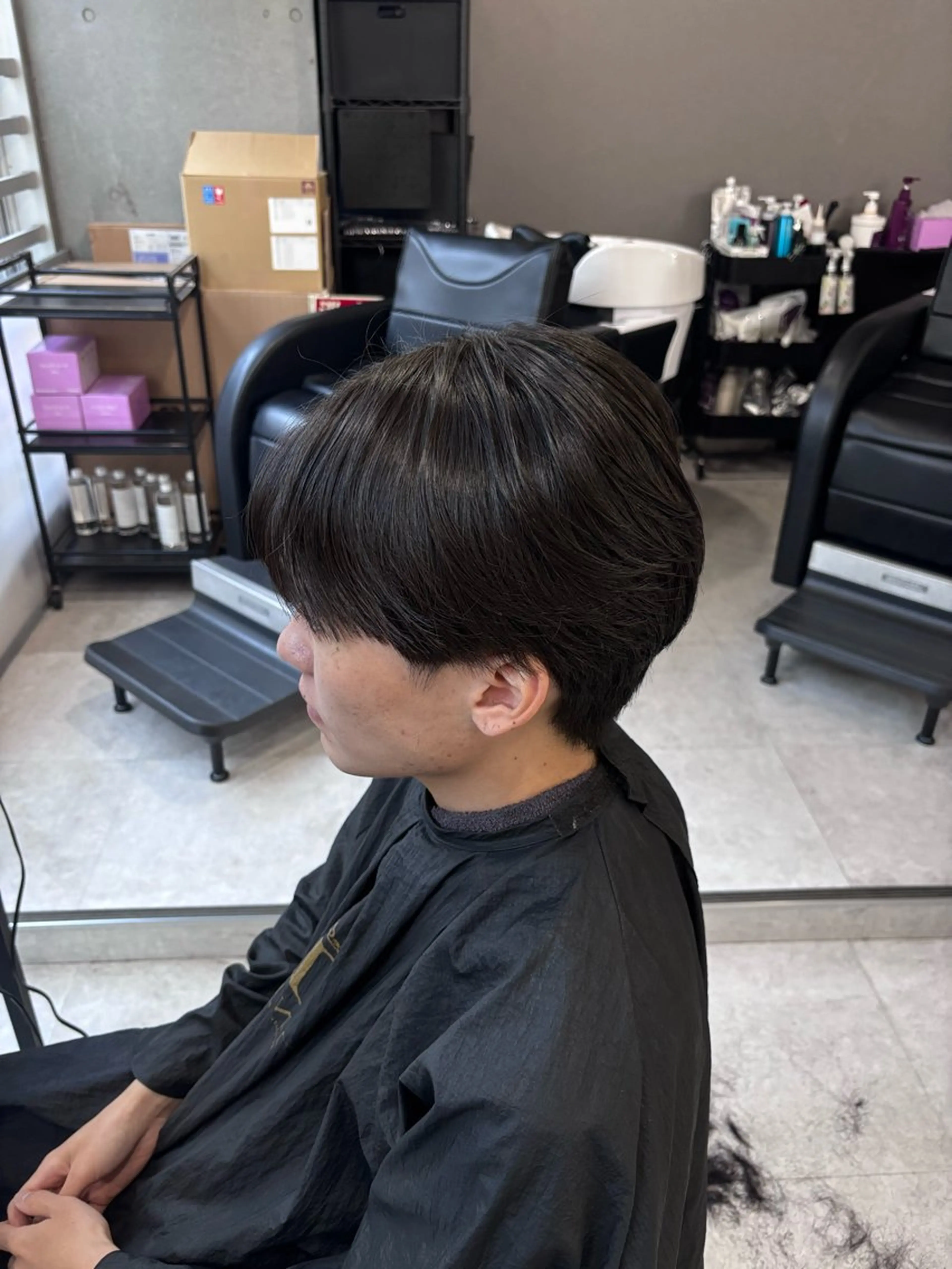 メンズ カット 縮毛矯正 フェザーの鬼 🇰🇷yutoのヘアスタイル