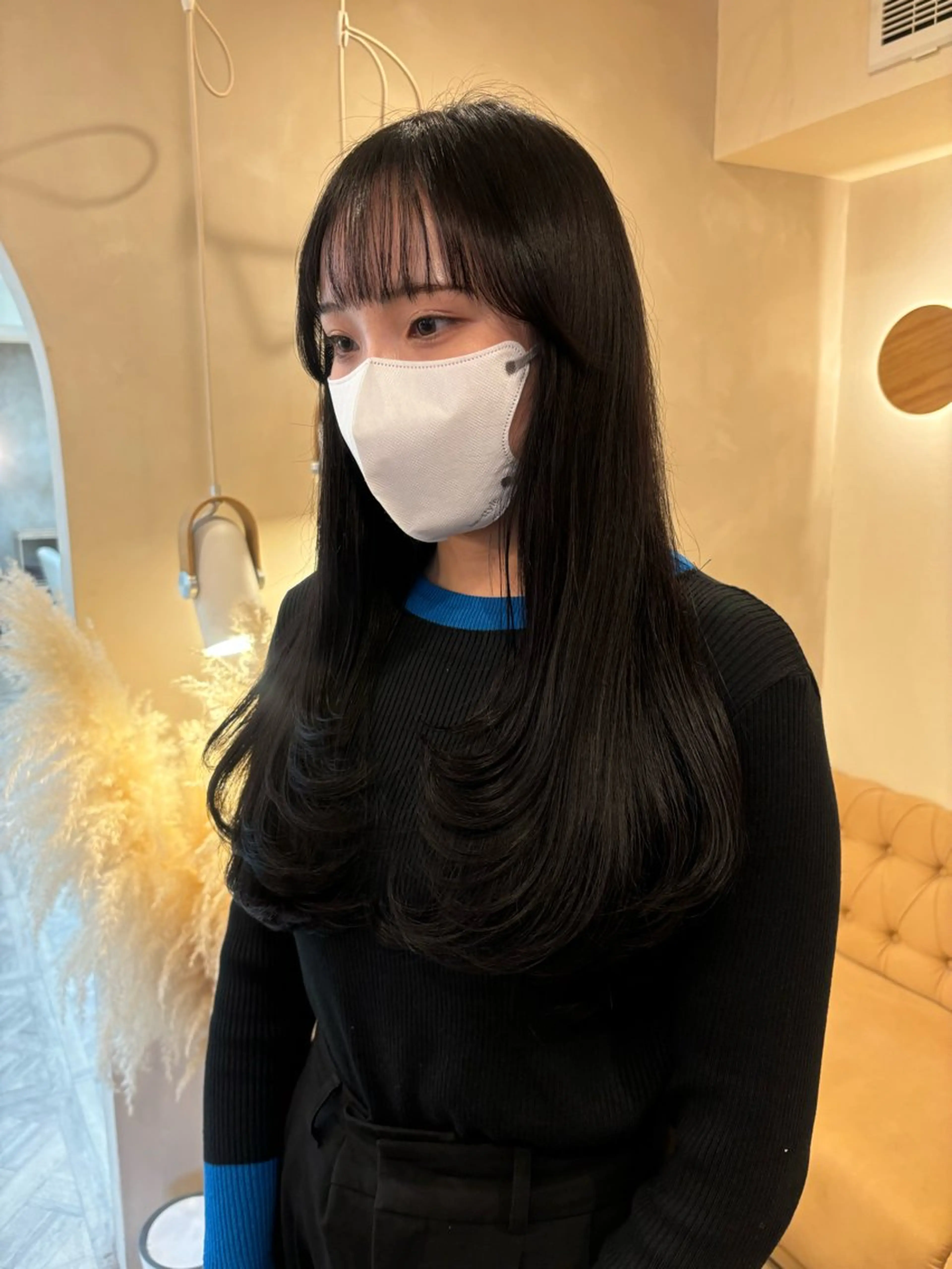 ロング カラー カット ヘアカラー トリートメント ミルクティ/ピンク/ レイヤー/yuriaのヘアスタイル