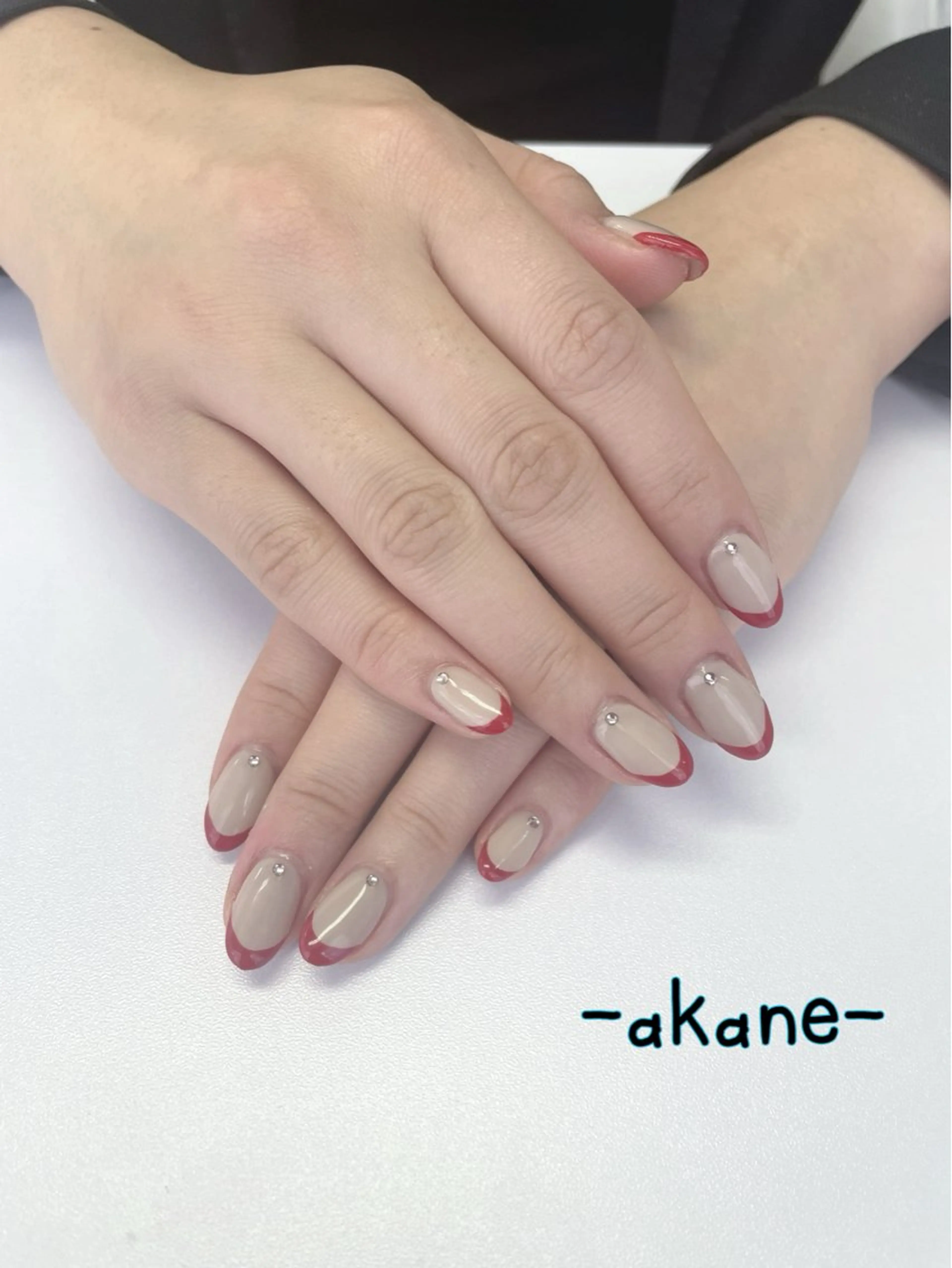 ネイル フレンチネイル グラデーション Angeli⭐︎ AKANEのネイルデザイン