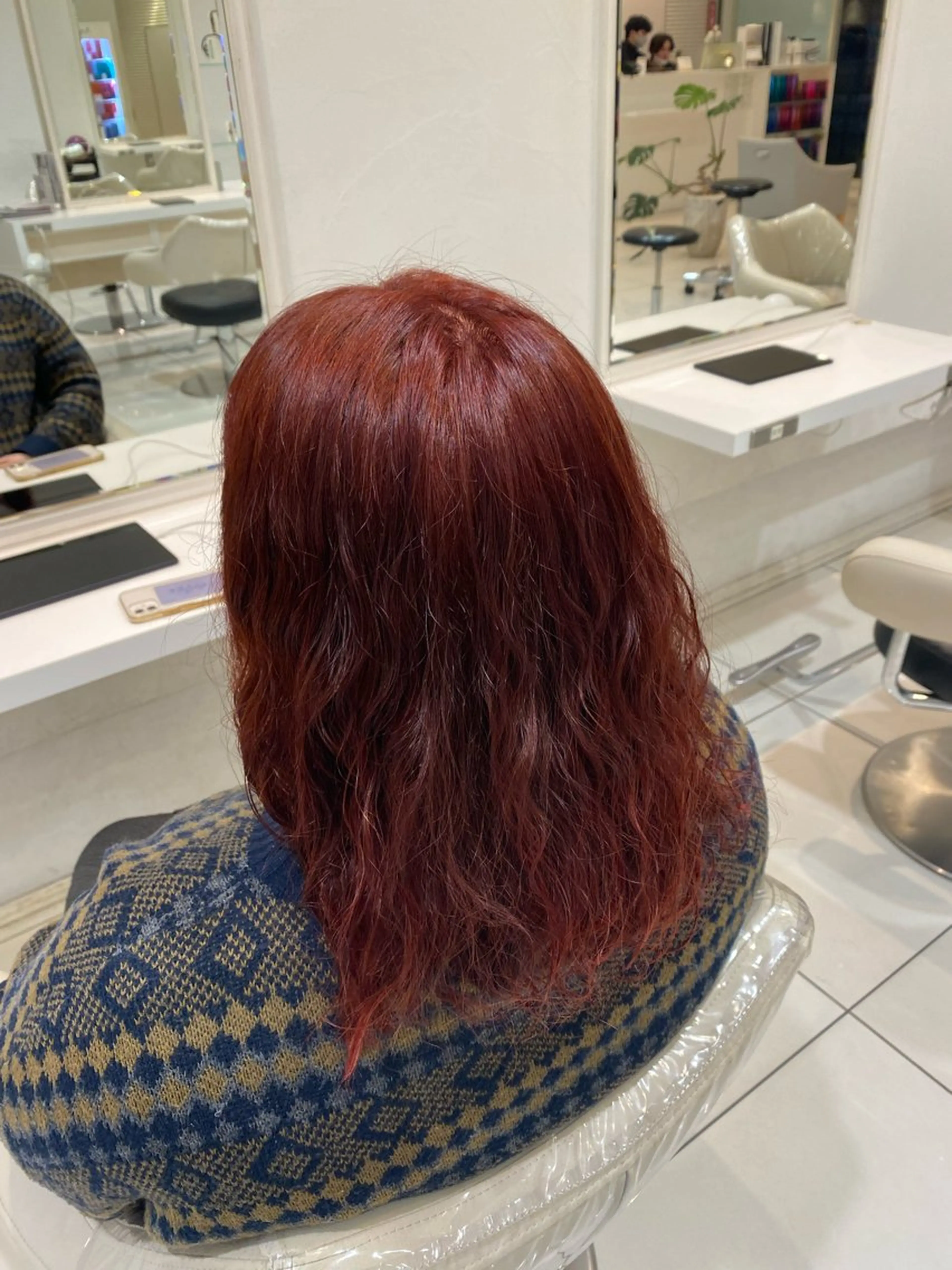 カラー ブリーチ ダブルカラー ブリーチなしカラー オレンジ レッドカラー 🎀TEN🎀 オリーブベージュのヘアスタイル