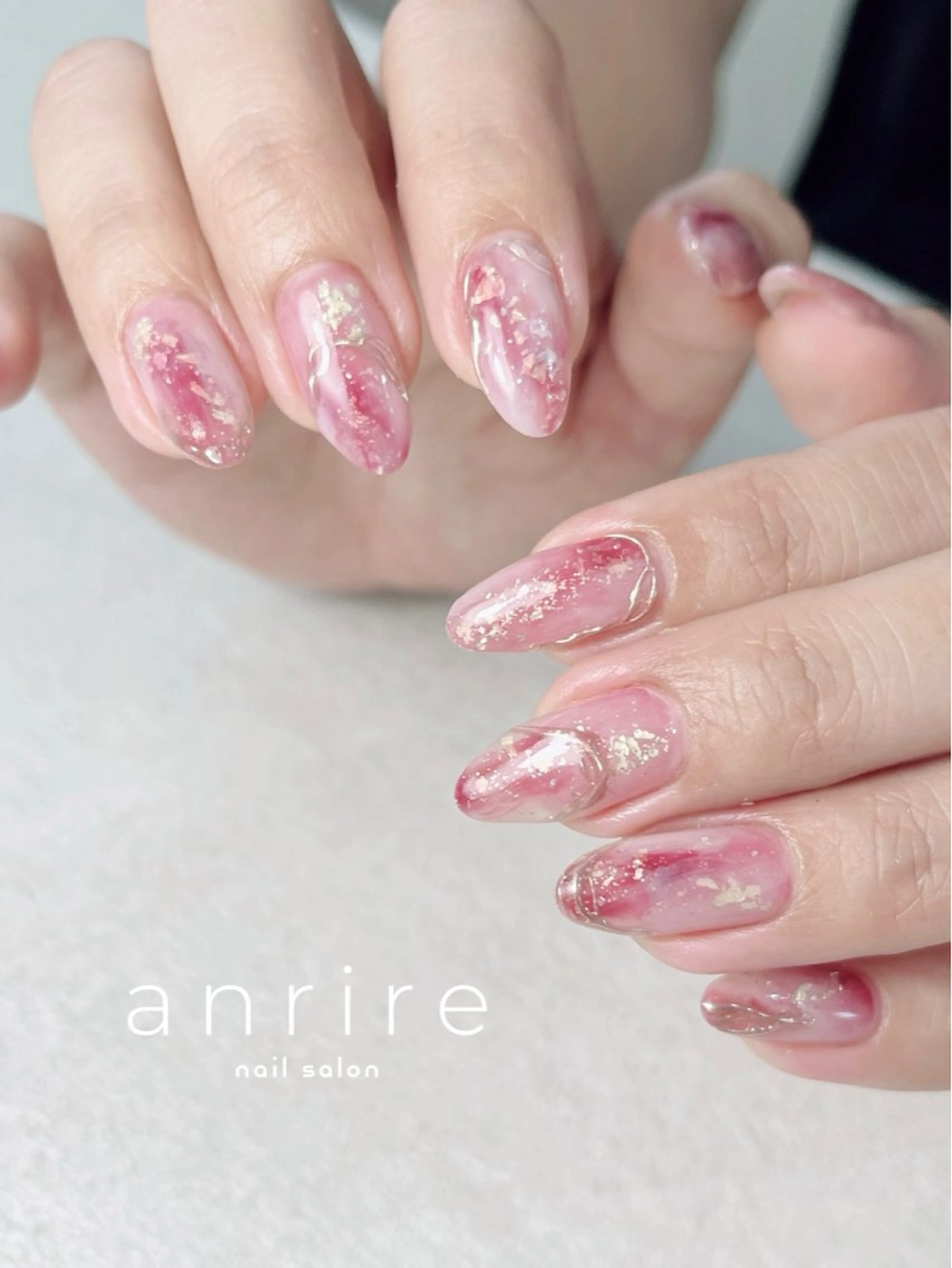 ネイル ジェルネイル キラキラネイル ラメ(グリッター) ミラーネイル ニュアンスネイル ハンドネイル nailsalon anrireのネイルデザイン