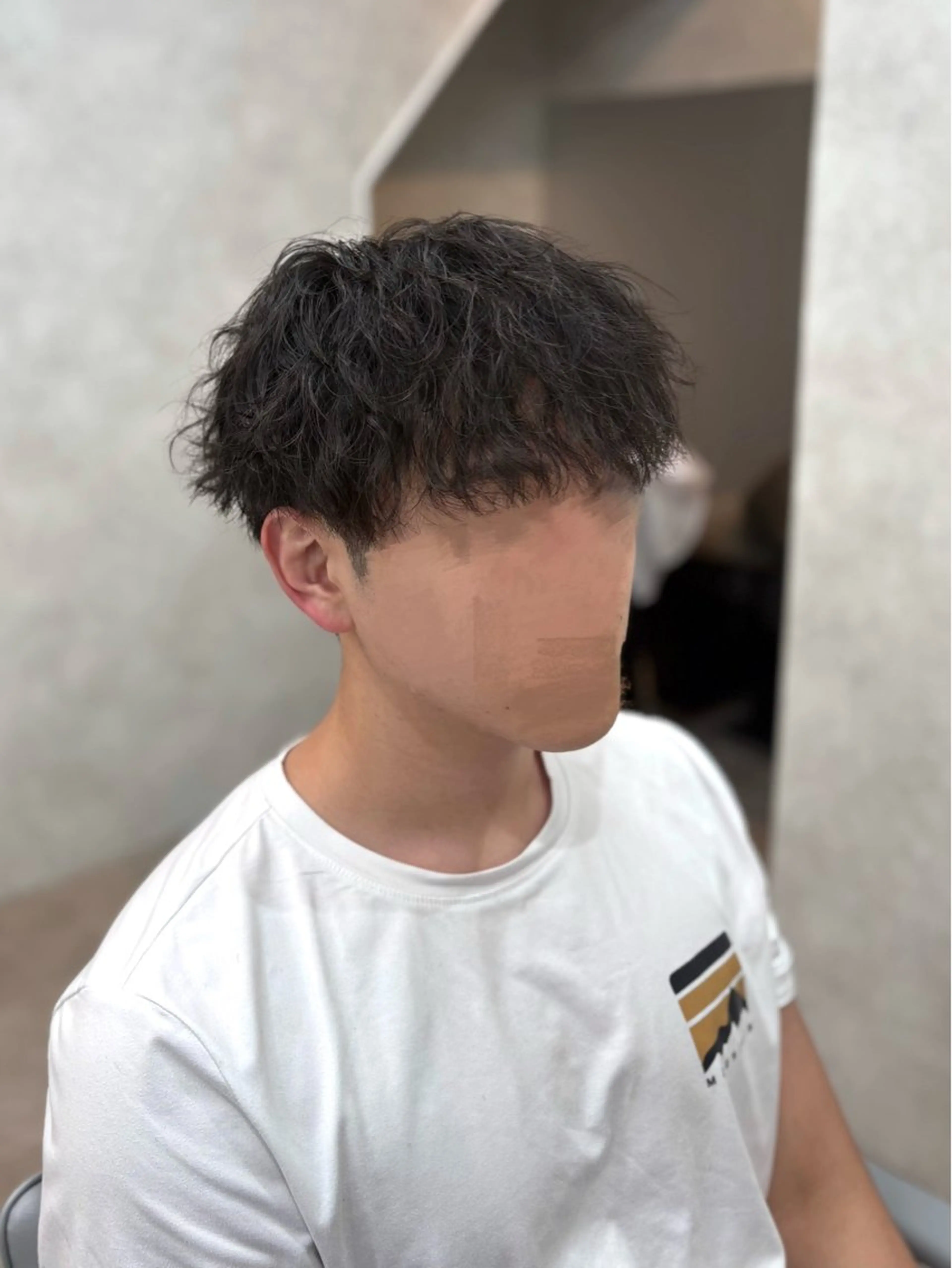 パーマ メンズ フェザーパーマ🦋 毛流れ🖤ayaneのヘアスタイル