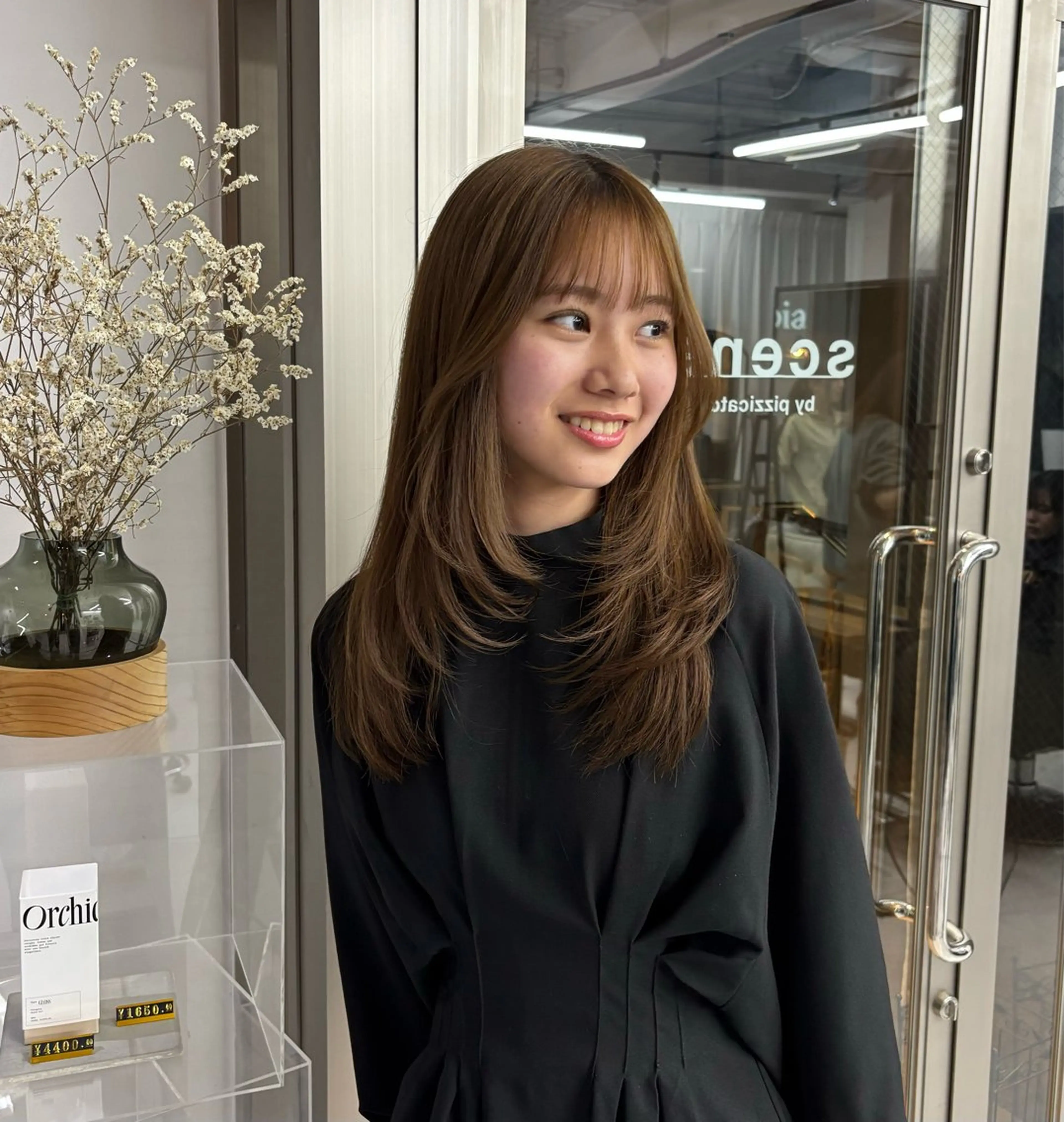 ロング カラー 前田 真保のヘアスタイル