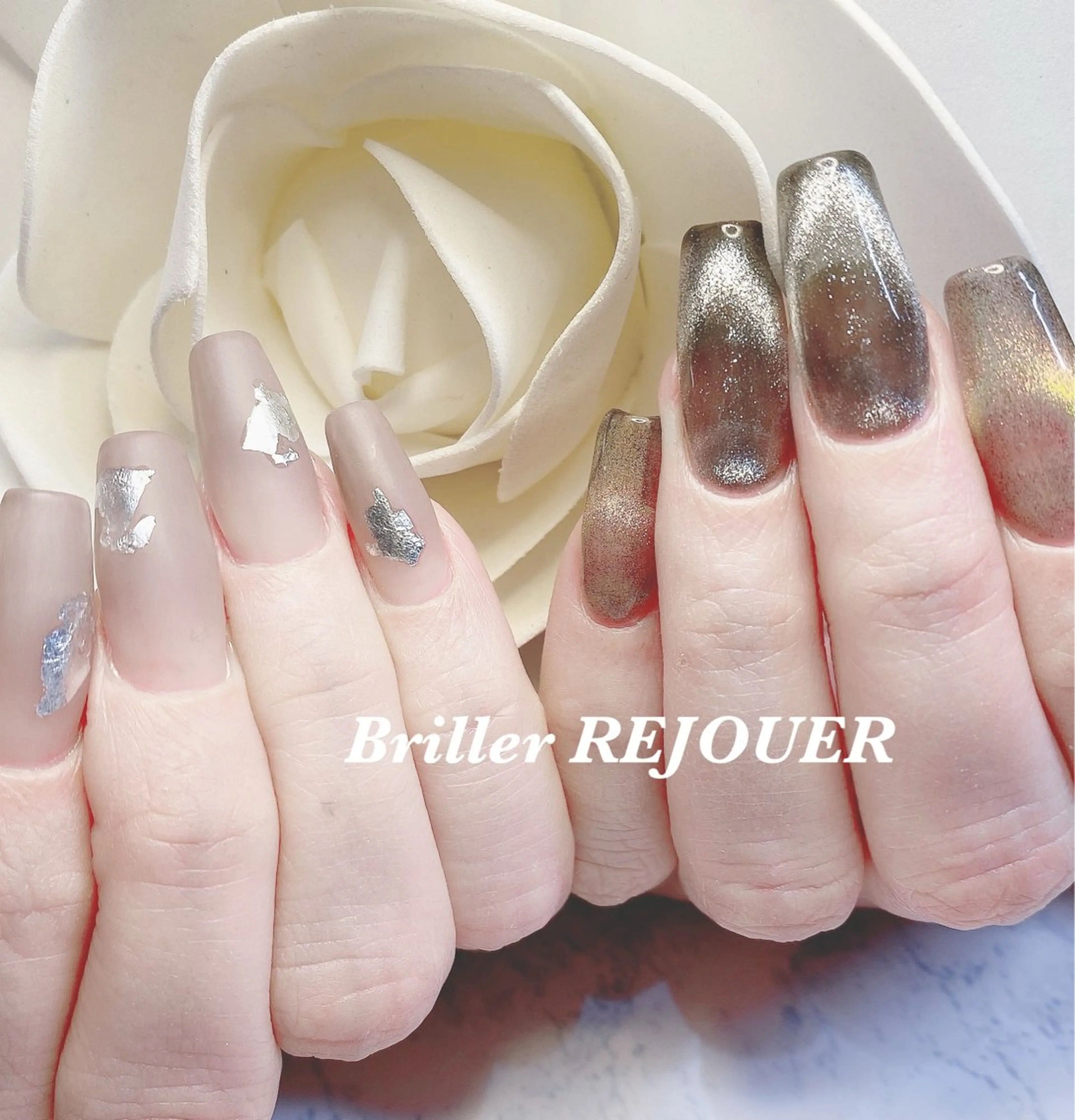 ネイル ジェルネイル マグネットネイル マットネイル スカルプネイル ネイルサロン&ネイルスクール Briller-REJOUER 【ブリエ・レジュール】所属・Briller Rieのネイルデザイン