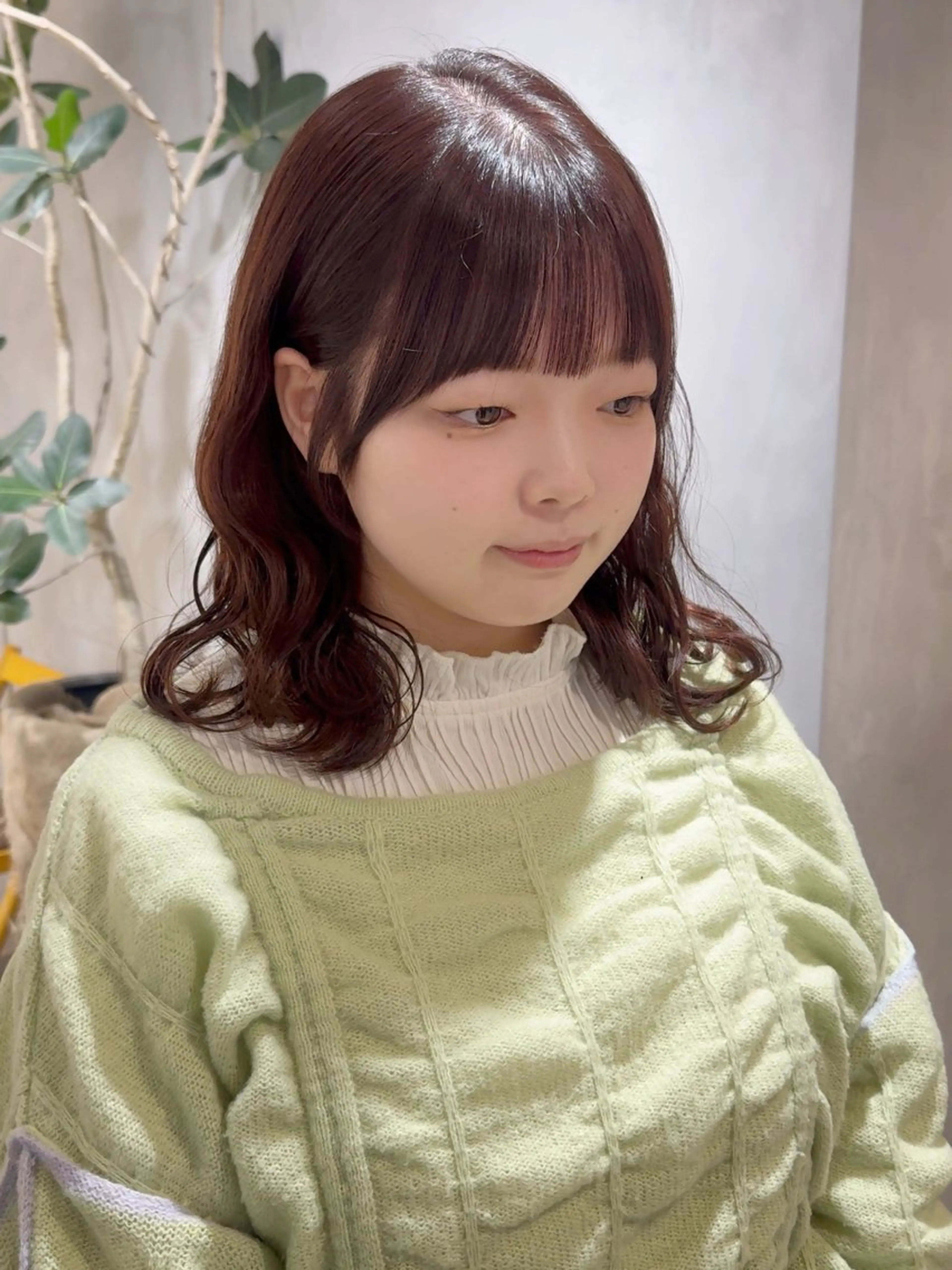 セミロング カット ヘアセット 顔周りカット・相談 レイヤーも◎しずくのヘアスタイル