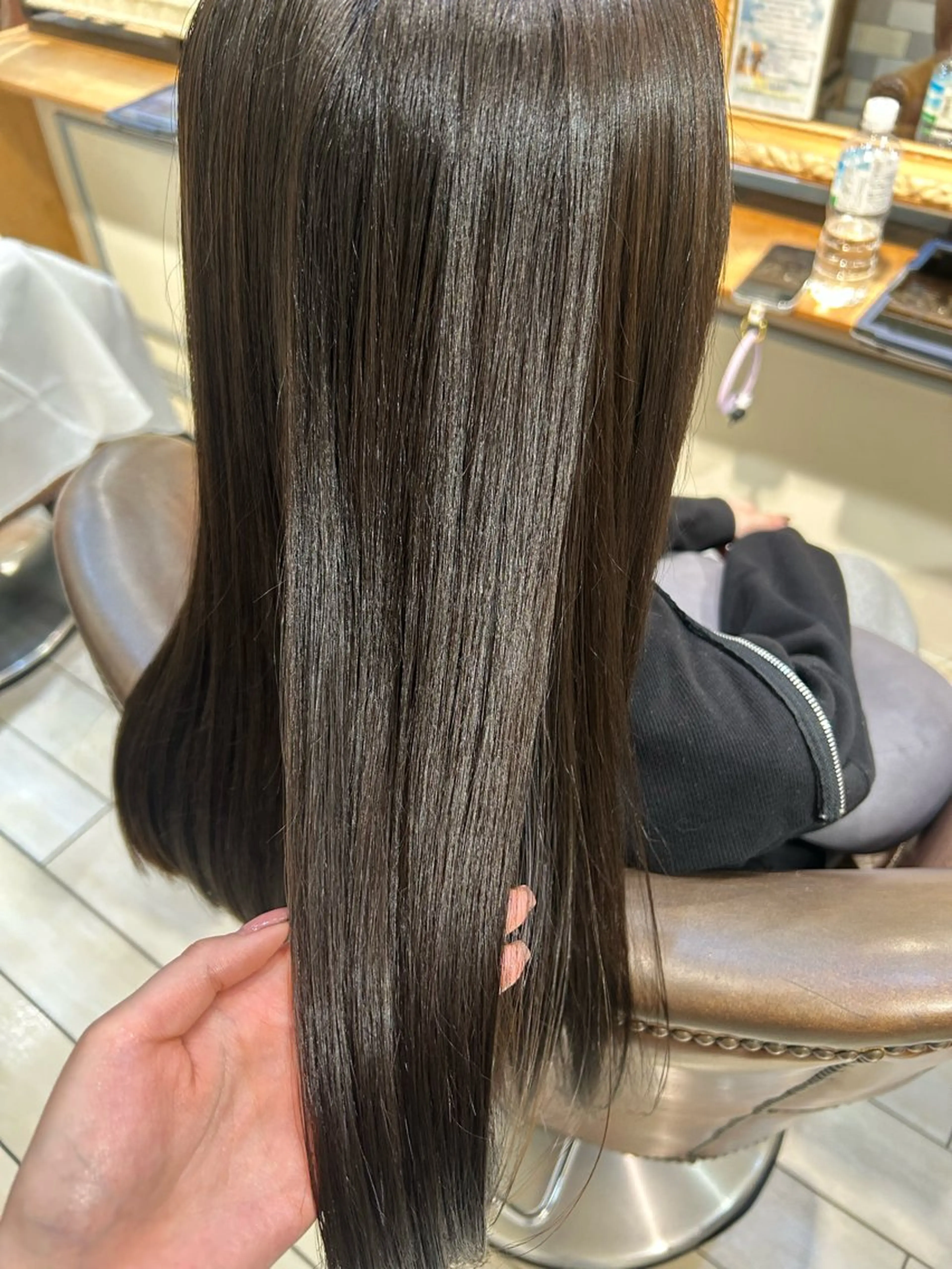 ロング カラー ブラウンカラー オリーブブラウン ヘアカラー たけだ ゆうほのヘアスタイル