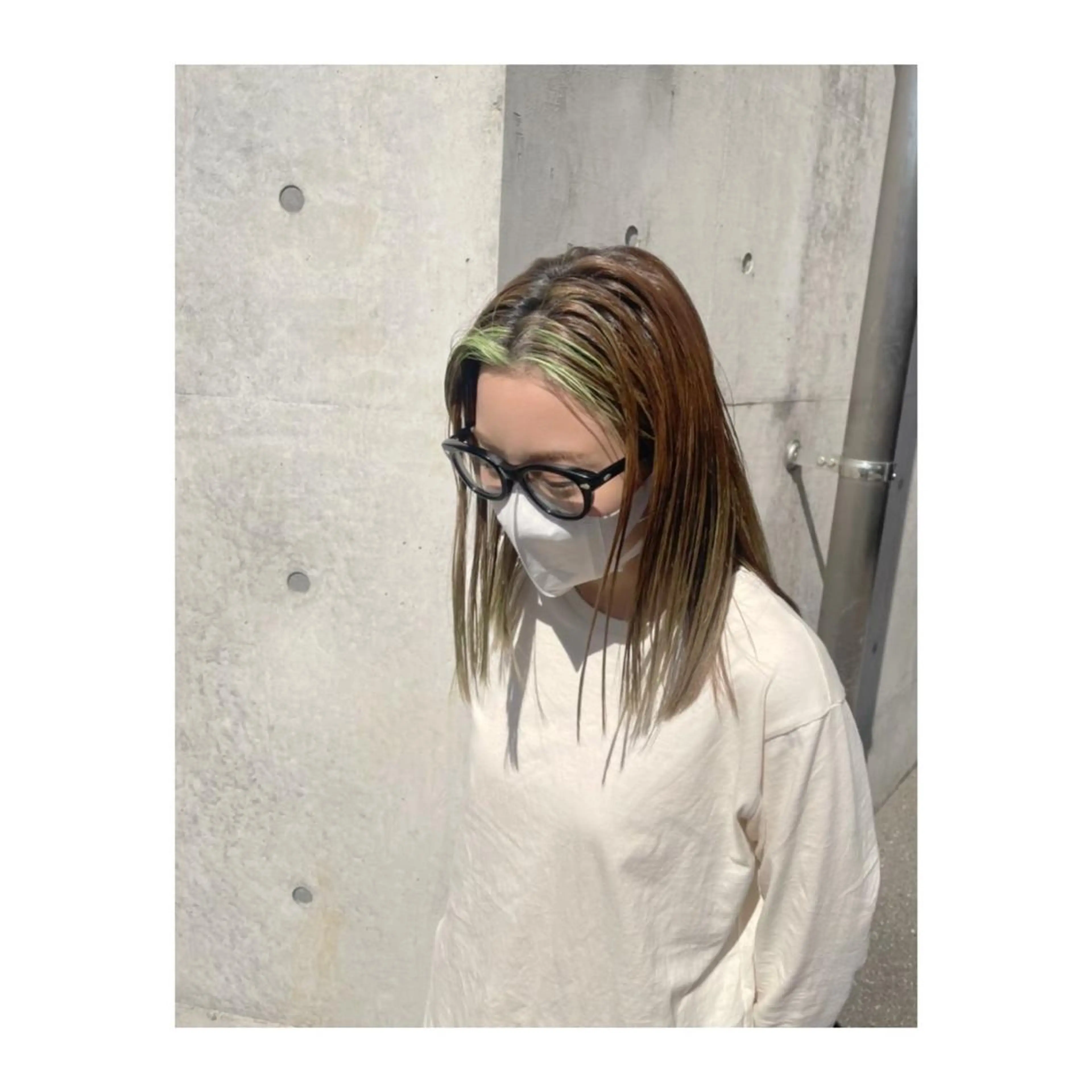 ミディアム マツノ ユウキのヘアスタイル