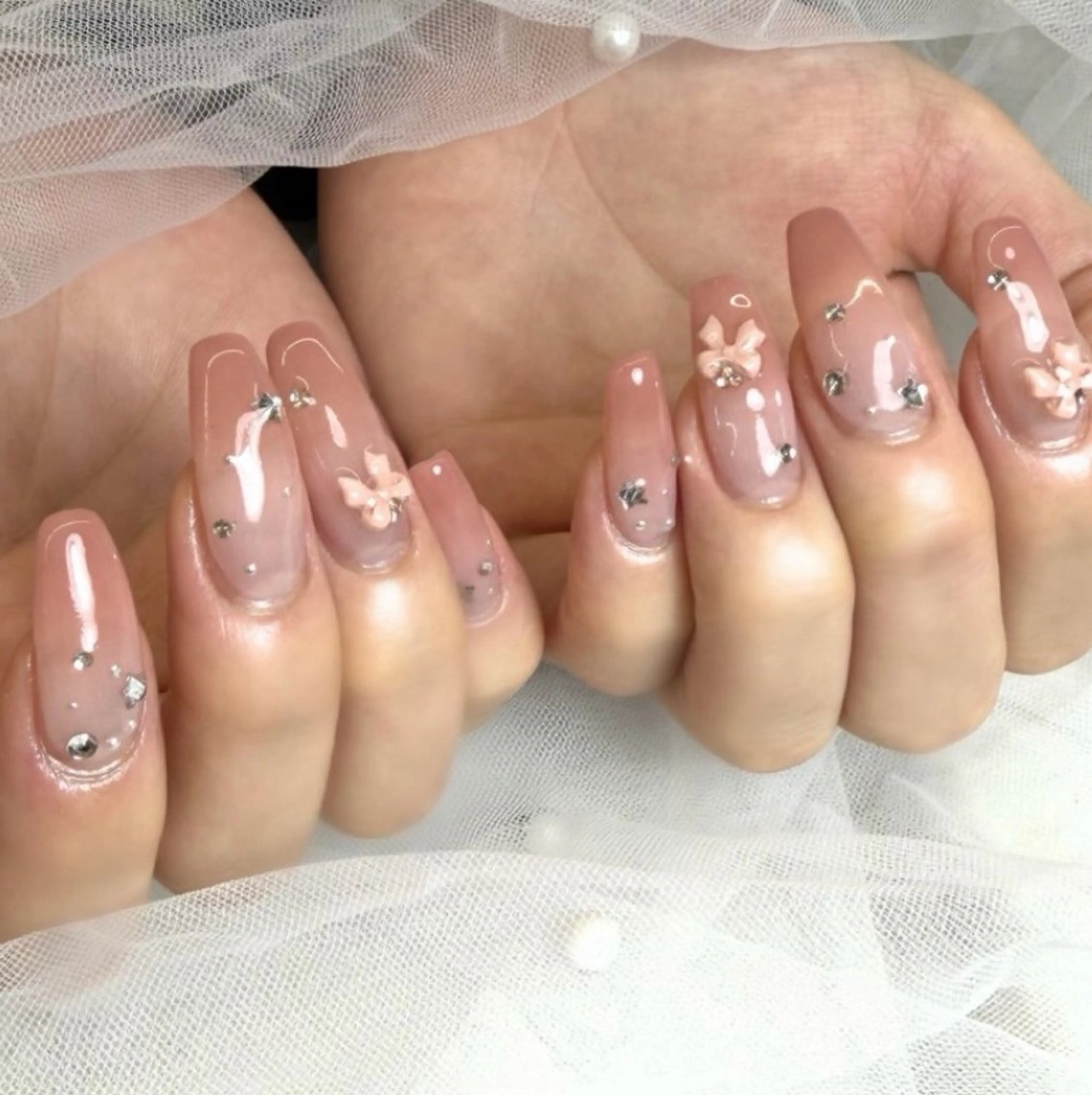 ネイル グラデーション ハンドネイル MAKI💎綺麗め 大人可愛い/堺筋本町のネイルデザイン