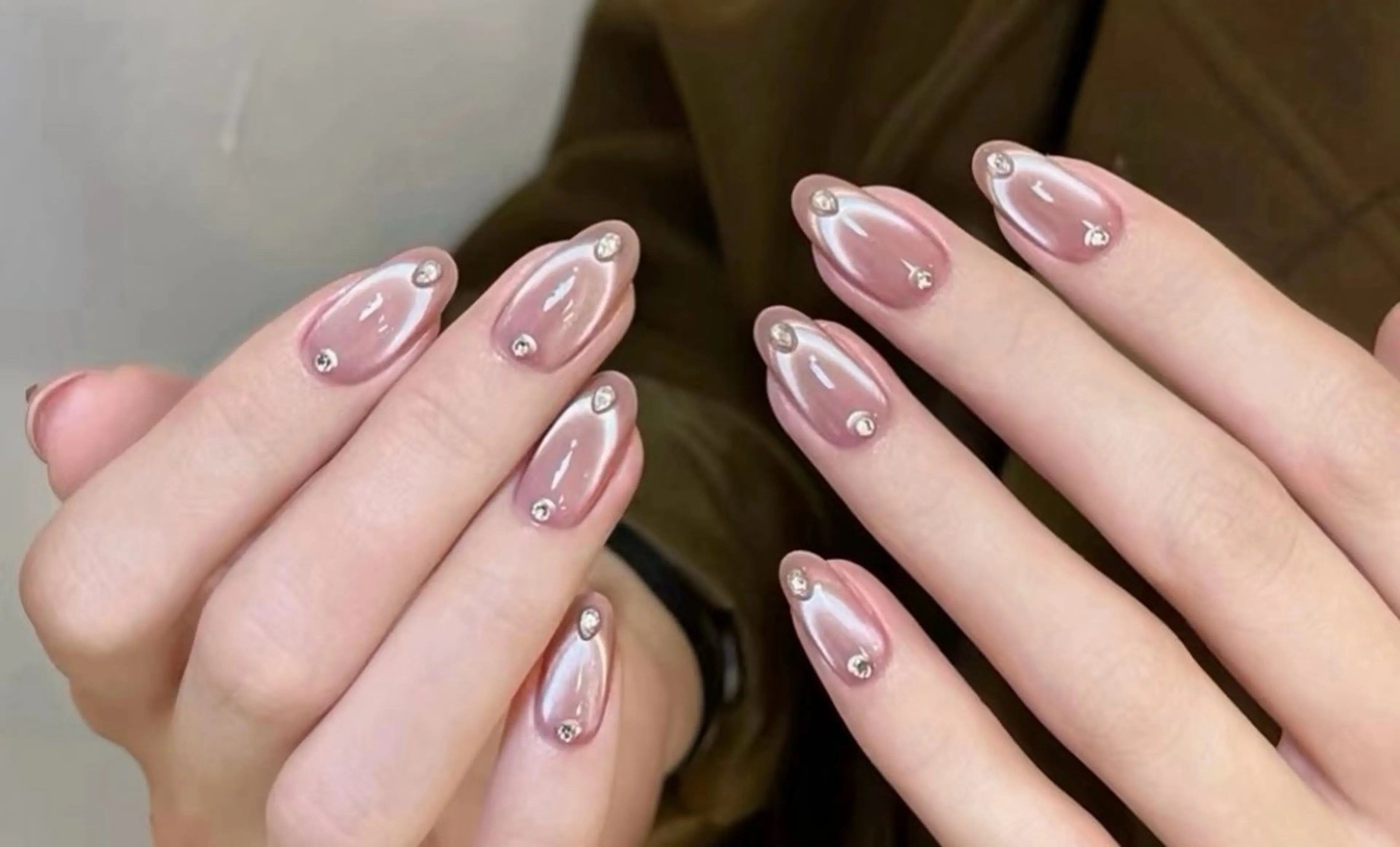 ネイル チークネイル 長さ出し フレンチネイル ガーリー 韓国ネイル sun nail池袋 モデル募集のネイルデザイン