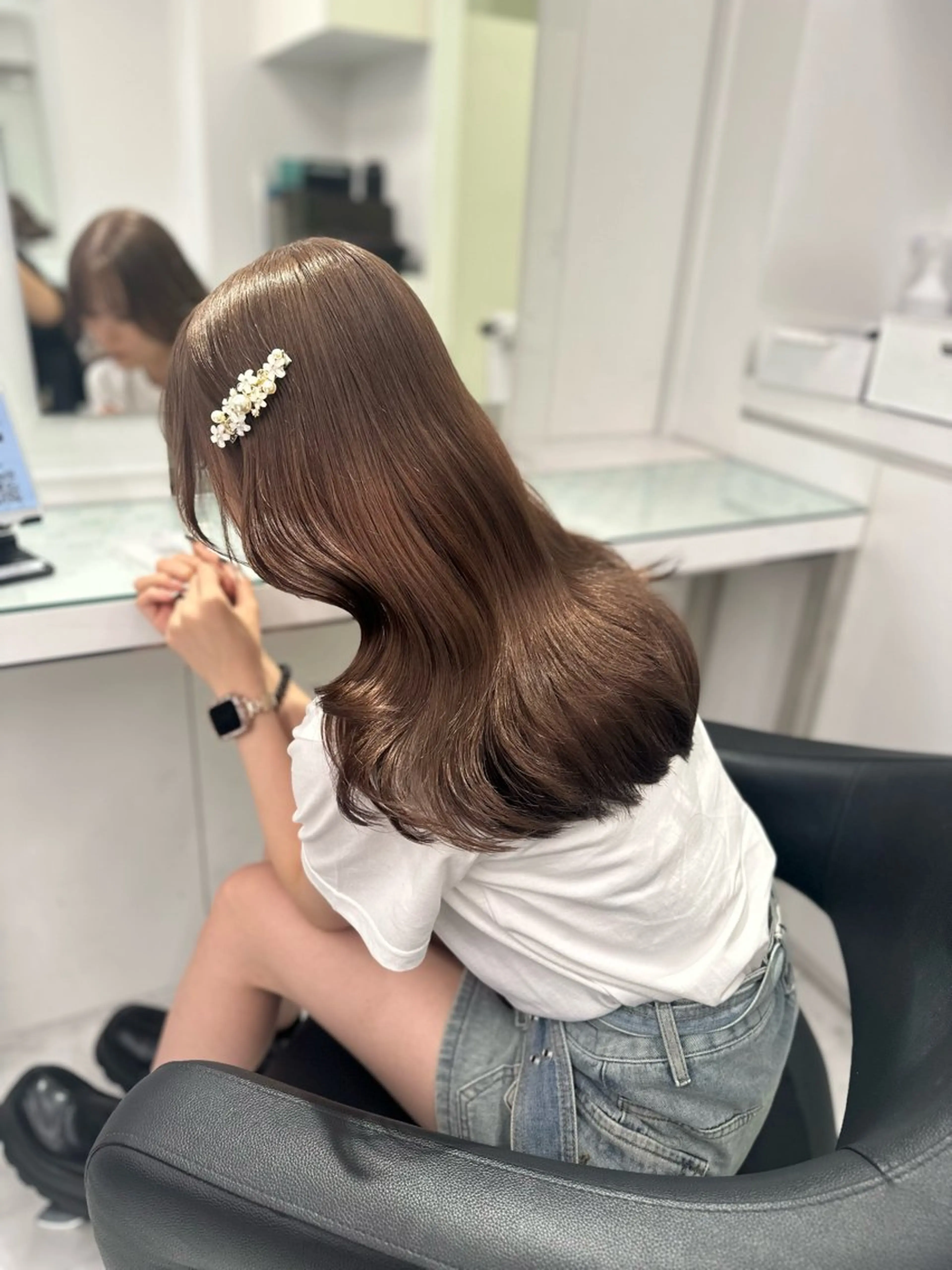 ロング カラー ヘアカラー トリートメント ヘッドスパ ヘアセット ❄最強かわいいカラー ❄️MINA❄️のヘアスタイル