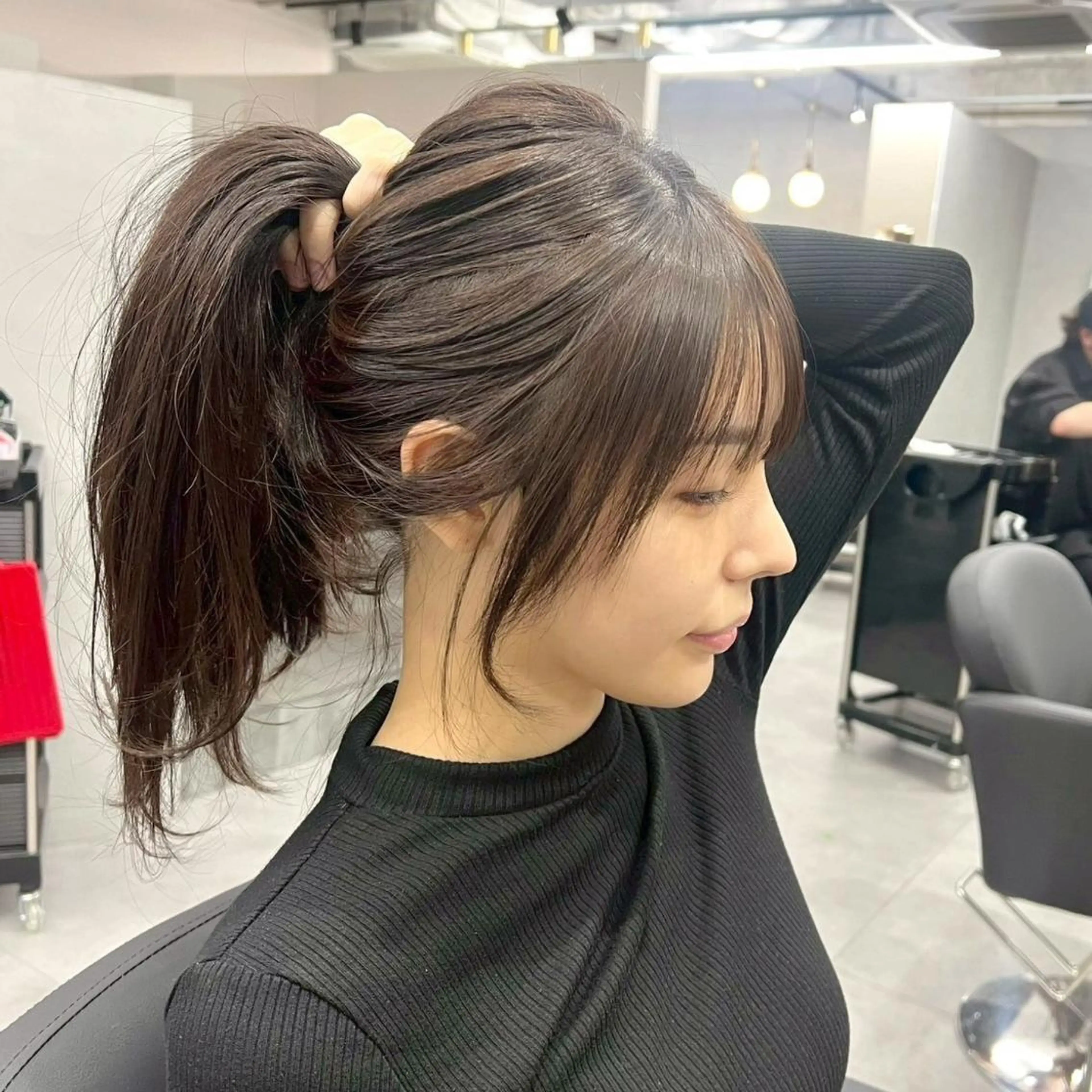 セミロング カラー ベージュカラー 透明感カラー ヘアカラー 顔周り🌸ジエクト 🌸濱吉優希🌸のヘアスタイル