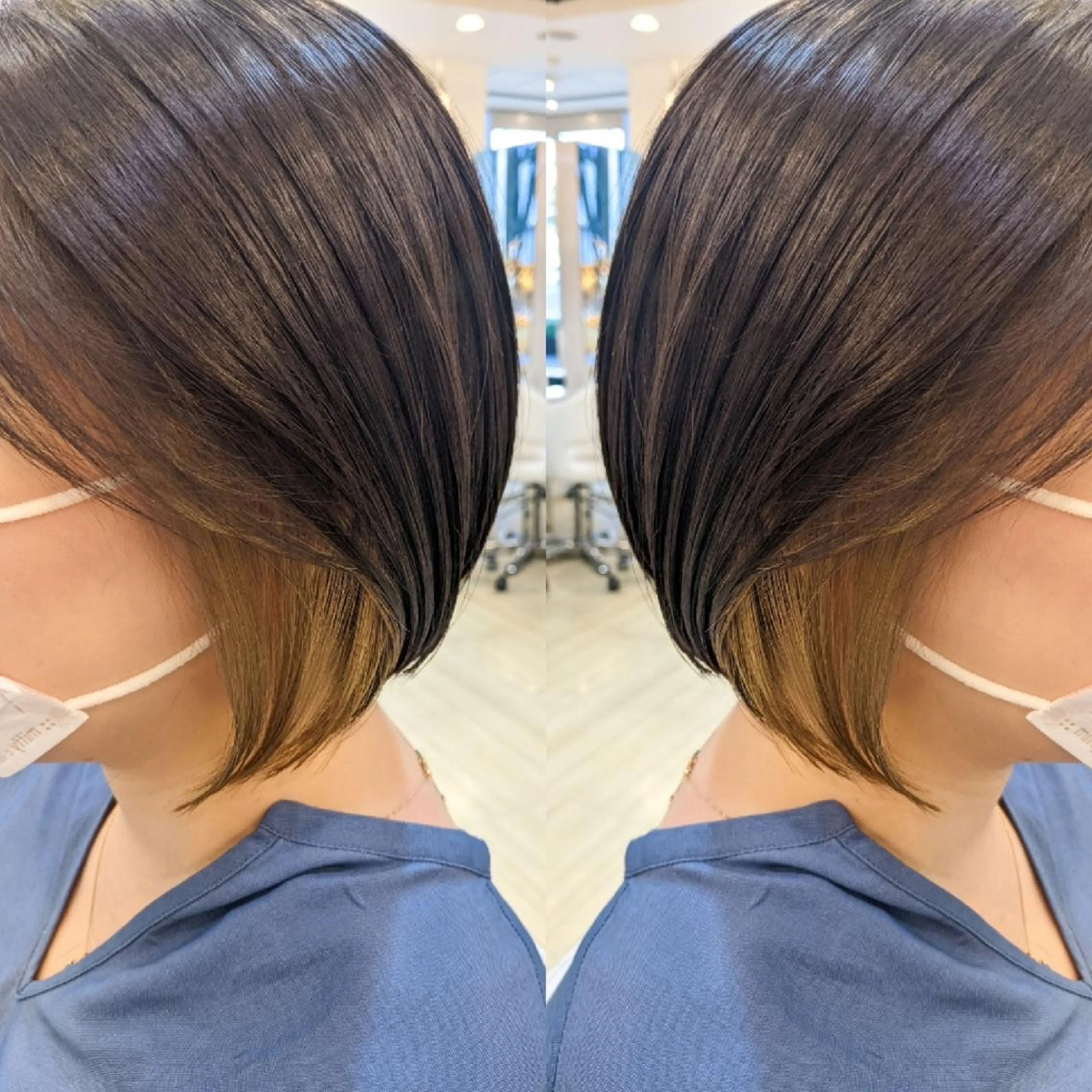 カラー インナーカラー 池田 恵久美のヘアスタイル