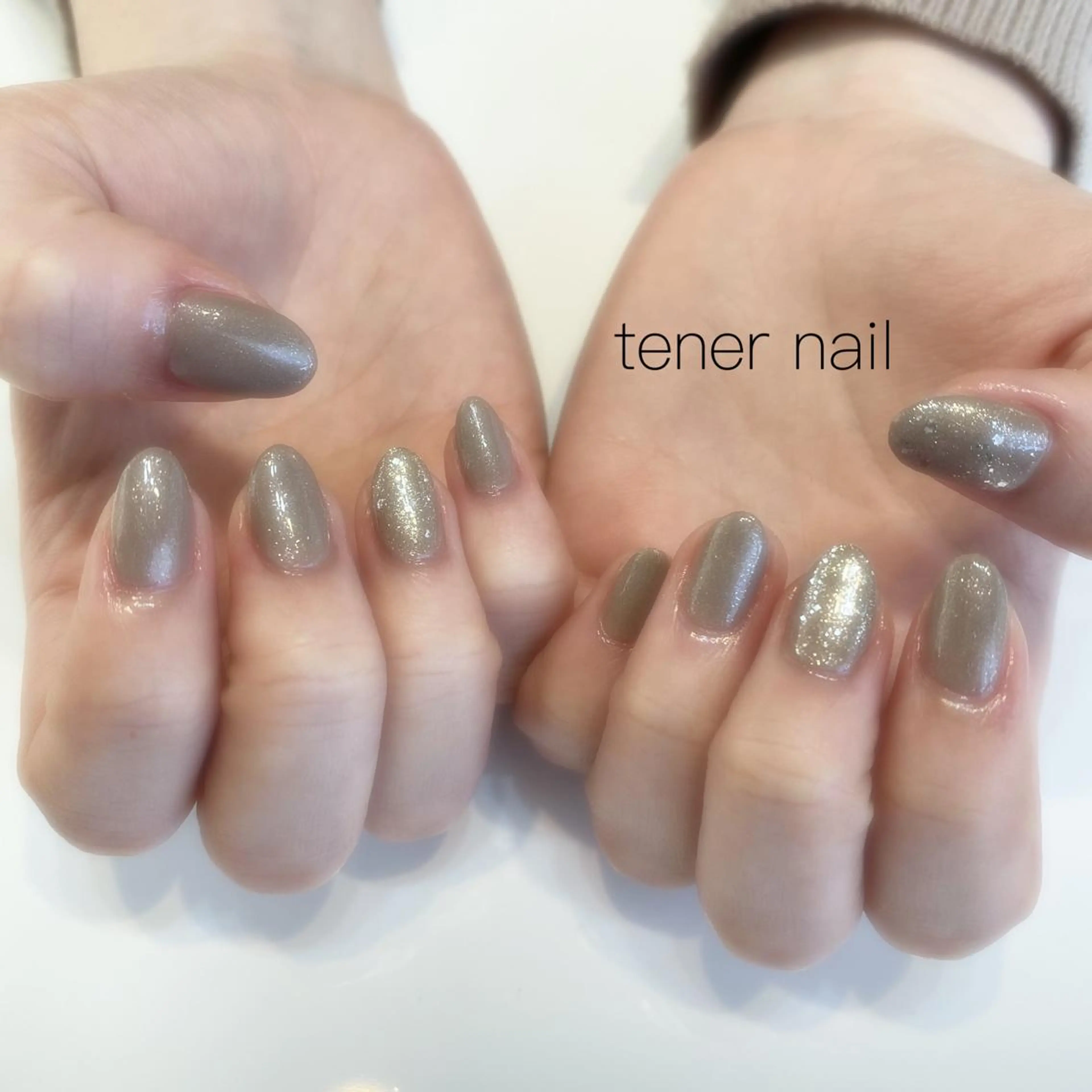 ネイル ラメ(グリッター) ワンカラーネイル テネルネイル tener nailのネイルデザイン