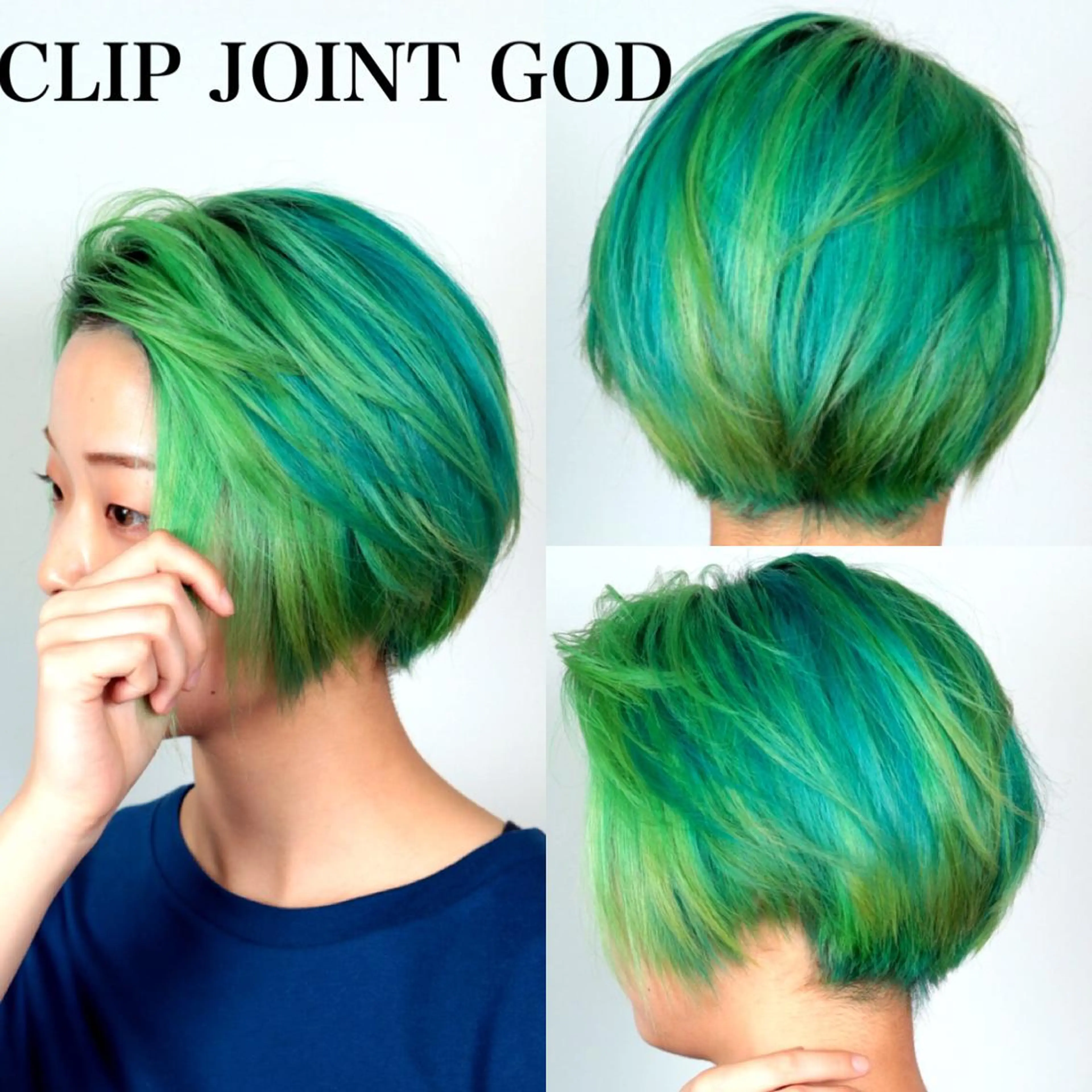 ショート カラー ヘアアレンジ メッシュ 秋葉 洸平のヘアスタイル