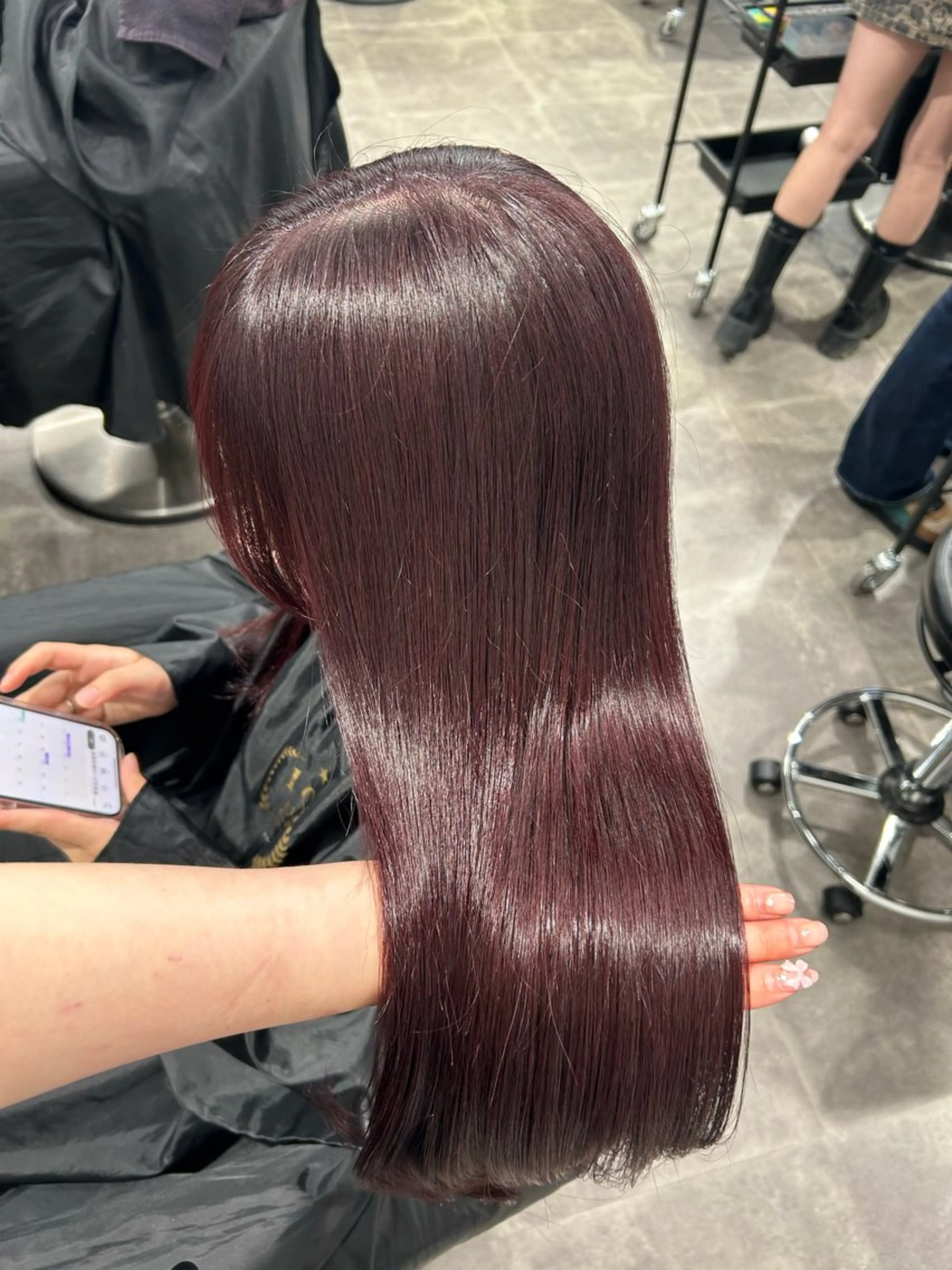 セミロング カラー ヘアアレンジ ヘアカラー トリートメント ヘッドスパ ヘアセット 💎韓国/ レイヤー カット/ 暖色🫧のヘアスタイル