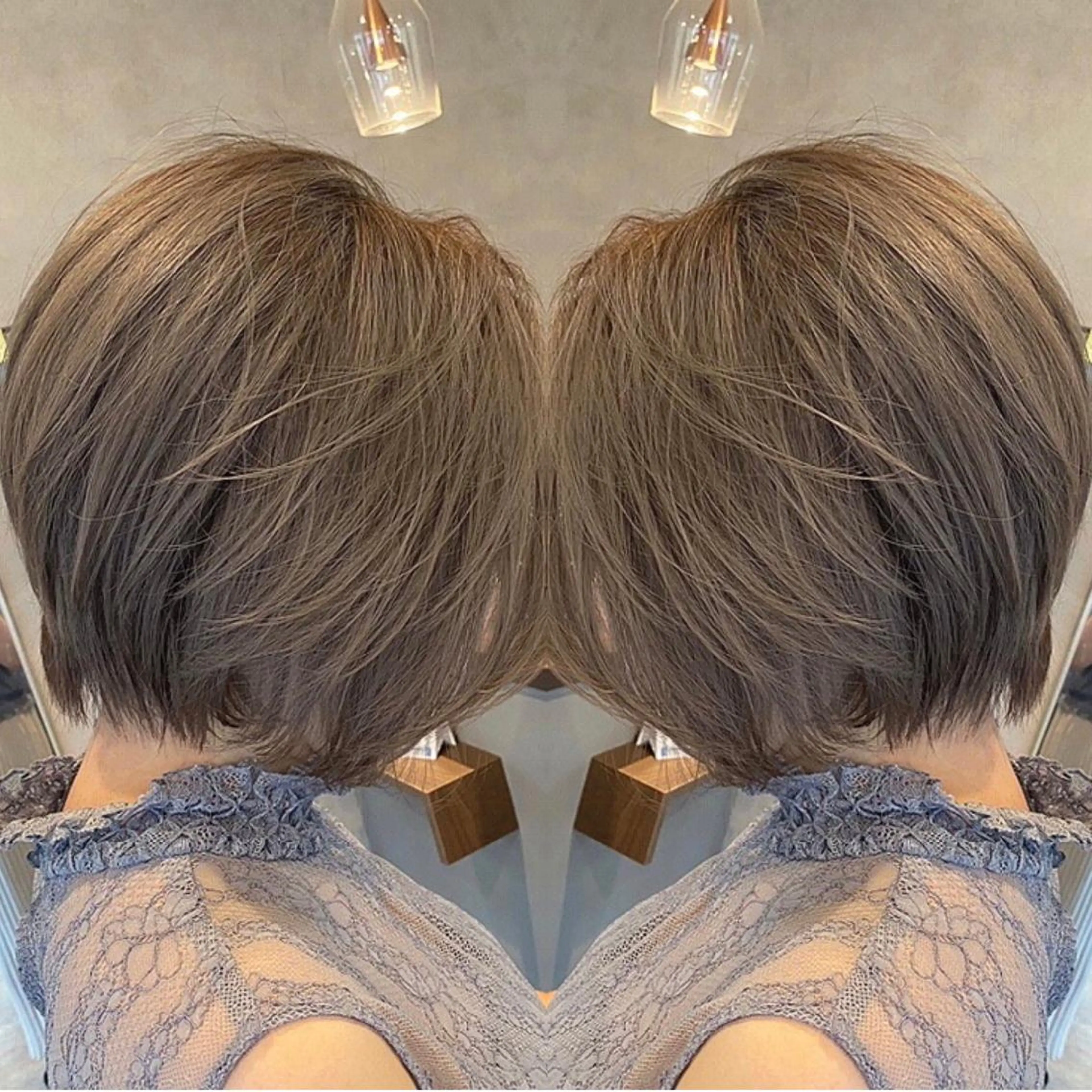 ショート カラー 透明感カラー ダブルカラー ショートヘア ヘアカラー トリートメント RIENSリエンス ✂️木村康二✂️のヘアスタイル