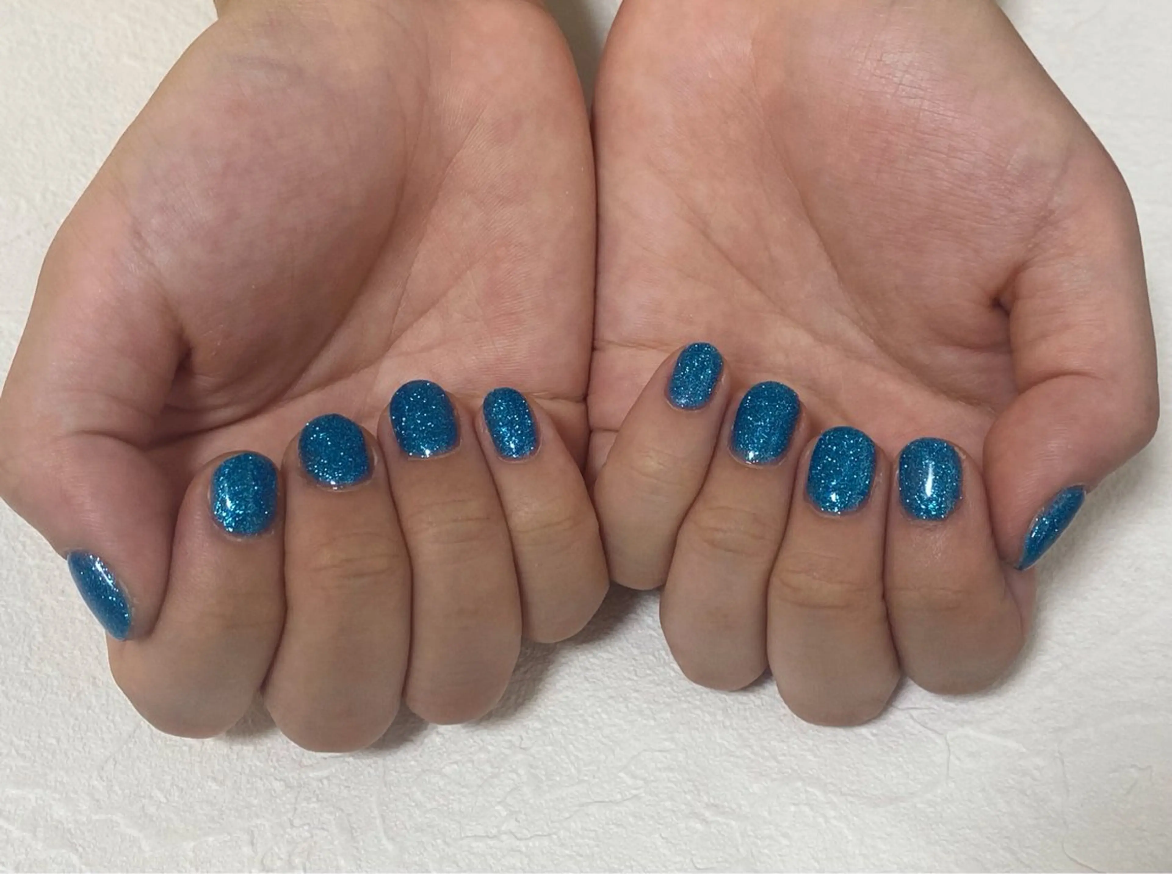 ネイル オーロラネイル ブルー フットネイル フレンチネイル ジェルネイル mogunail &blowのネイルデザイン