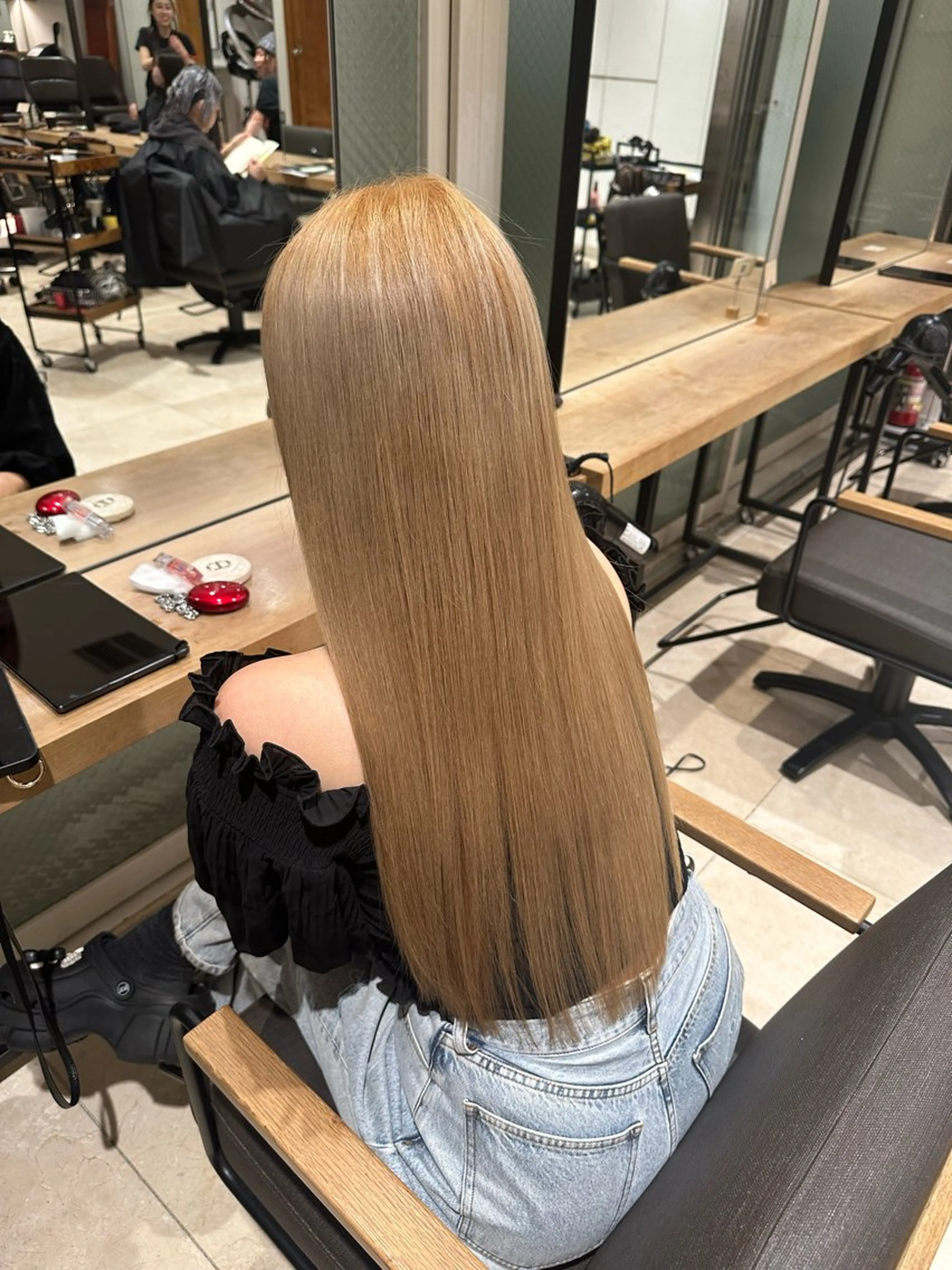 ロング カラー パーマ ヘアアレンジ ダブルカラー 髪質改善 トリートメント カット ヘアカラー トリートメント 髪質改善/韓国風 レイヤー/田村祐樹のヘアスタイル