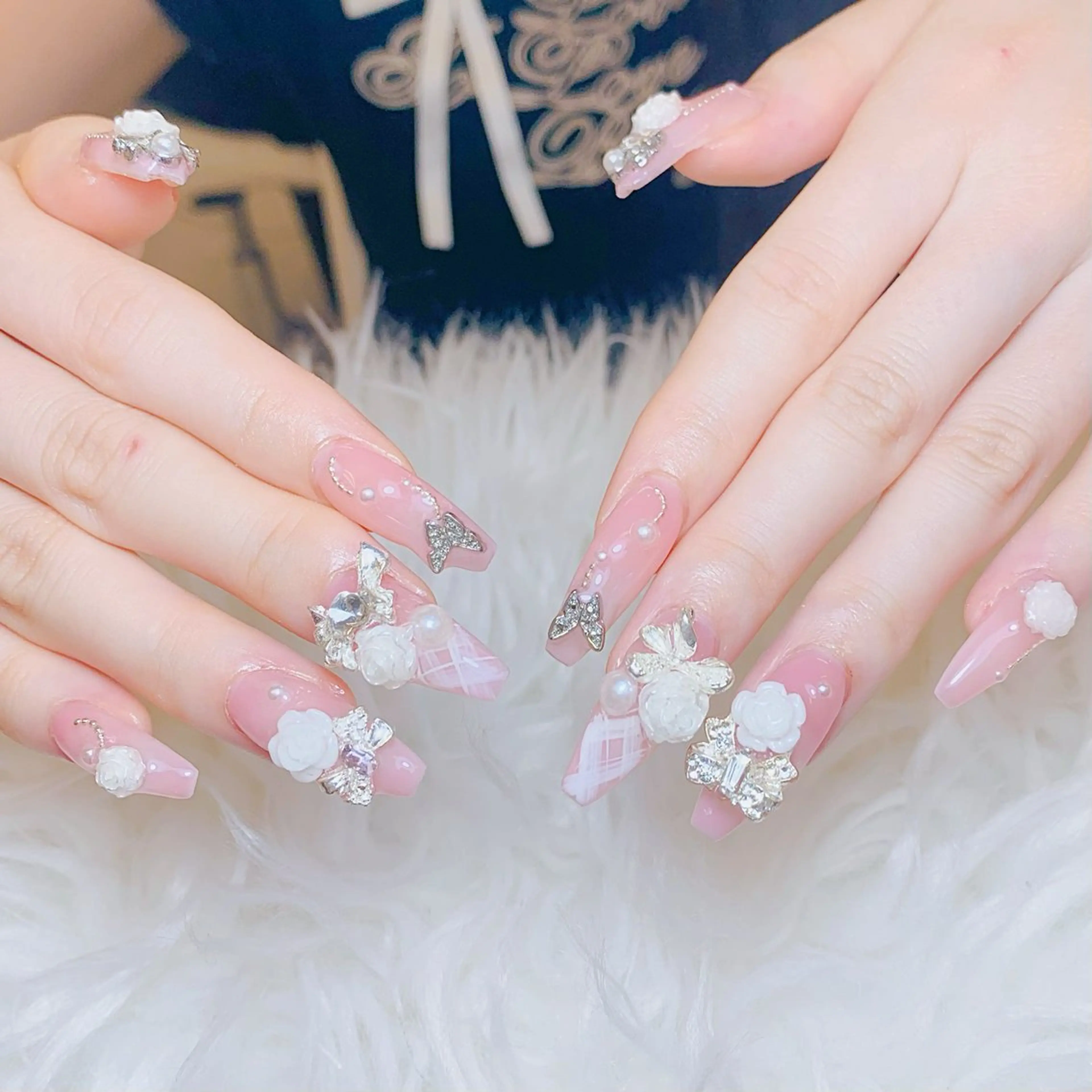 ネイル チークネイル 長さ出し フラッシュネイル フレンチネイル グラデーション ハンドネイル AN NAIL SALONのネイルデザイン