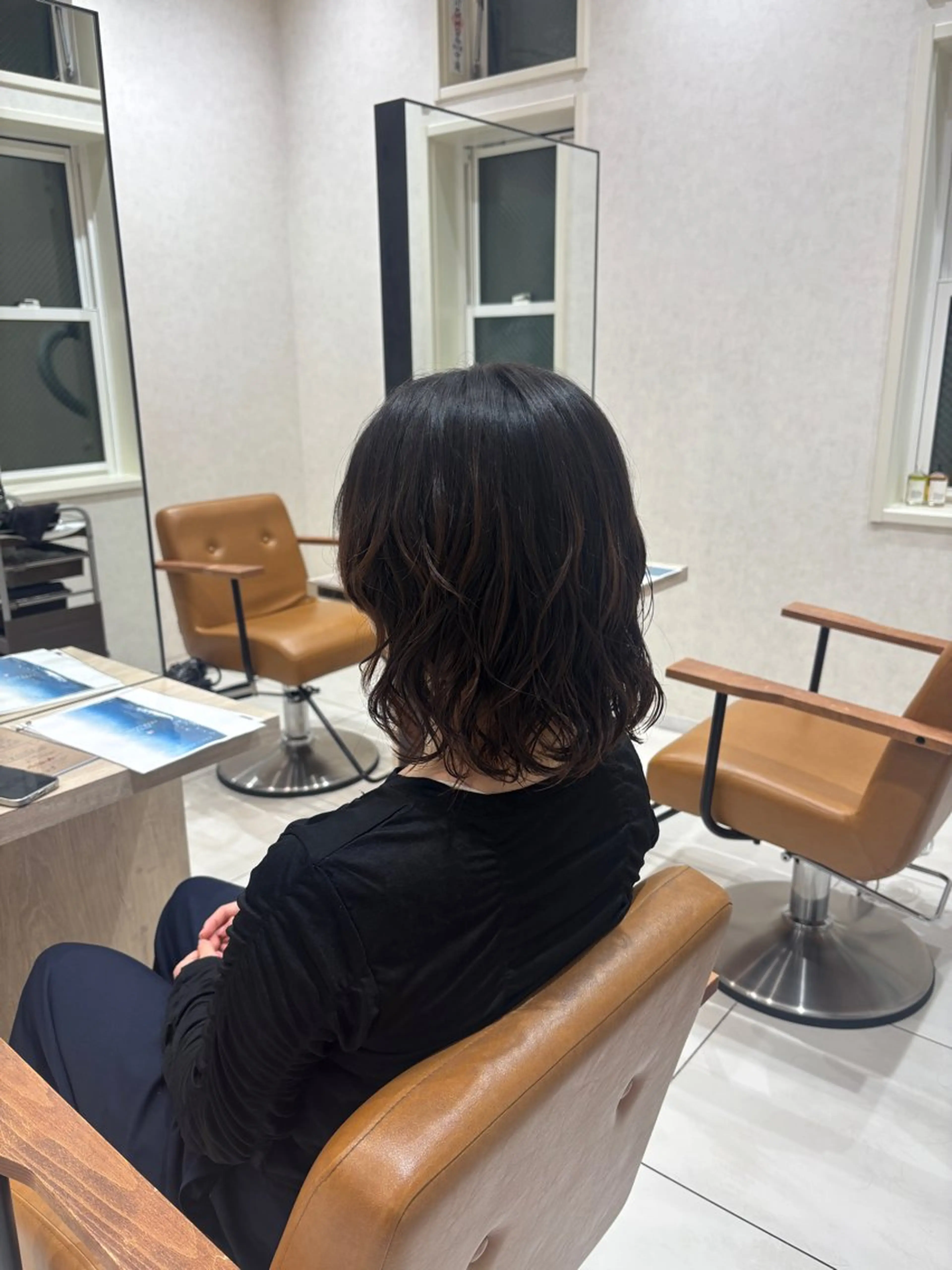 ミディアム パーマ ミディアムパーマ ⭐️無料ミディアム モデル募集　まゆ⭐️のヘアスタイル