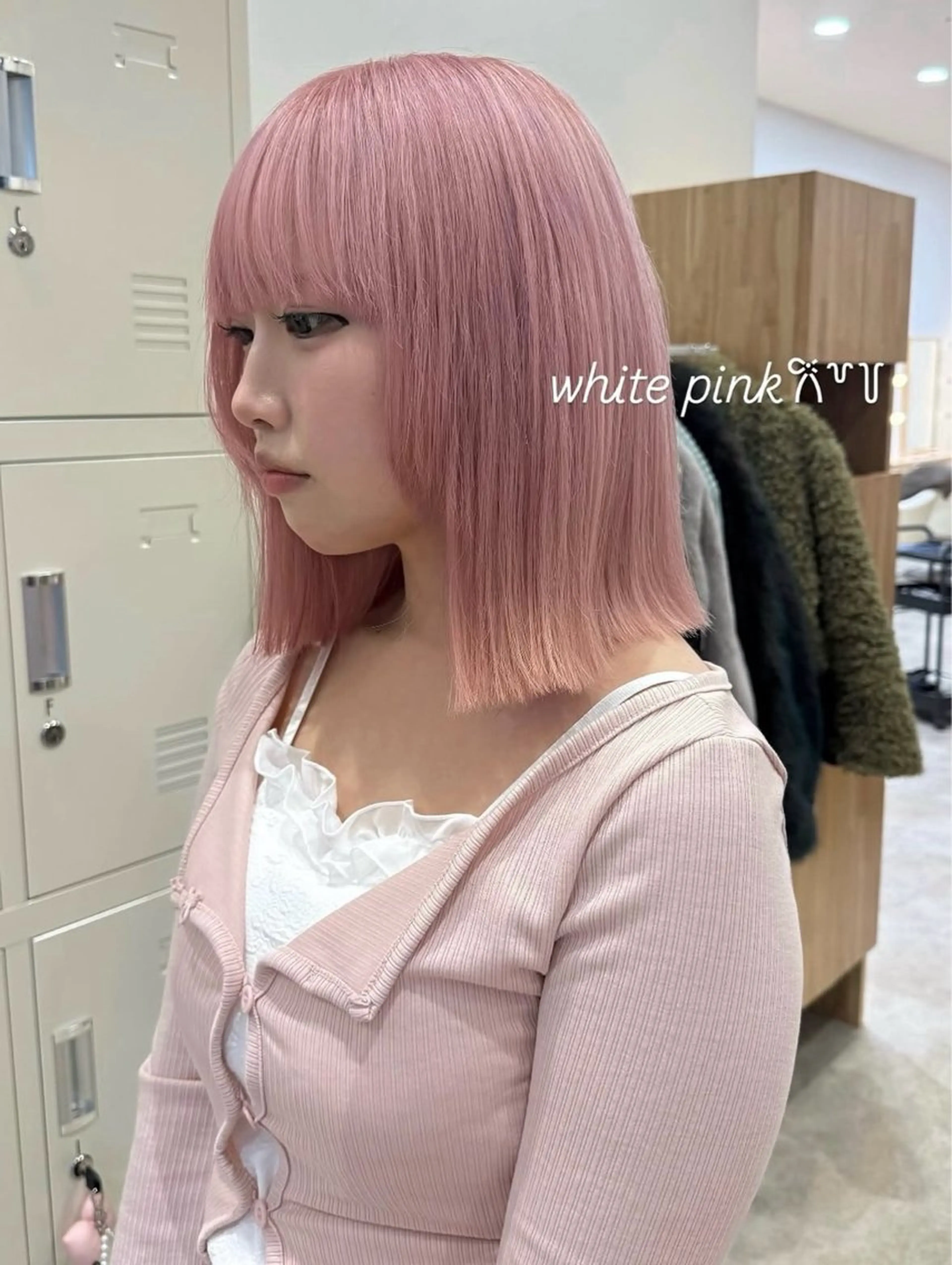 ミディアム カラー カット ヘアカラー 暖色系/ブリーチ/ 豊橋/ノア𝜗𝜚のヘアスタイル