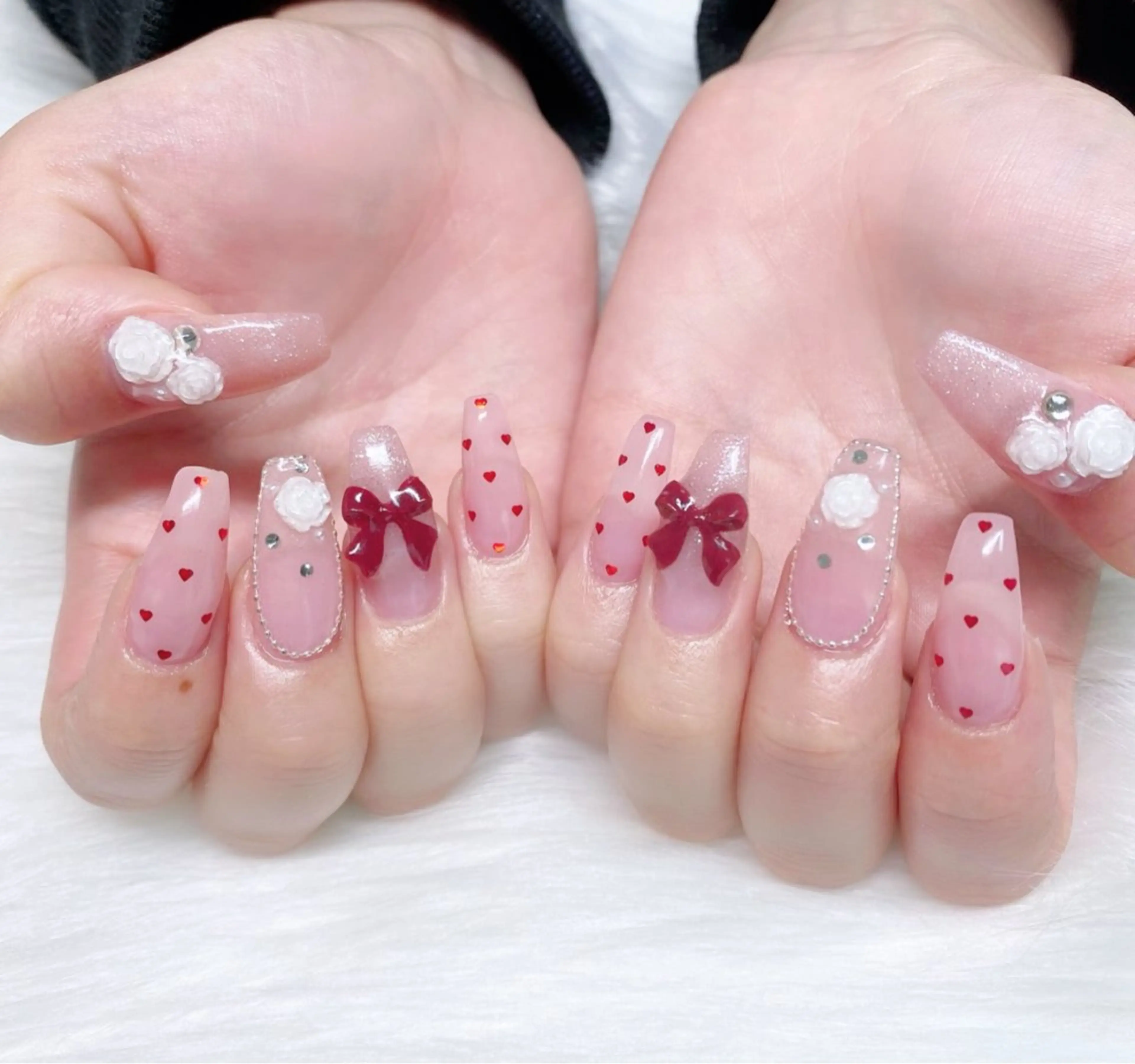 ネイル オーロラネイル チークネイル ジェルネイル オフィスネイル パラジェル ハンドネイル ╹◡╹Mimoミモ Eye&Nailのマツエク・マツパデザイン