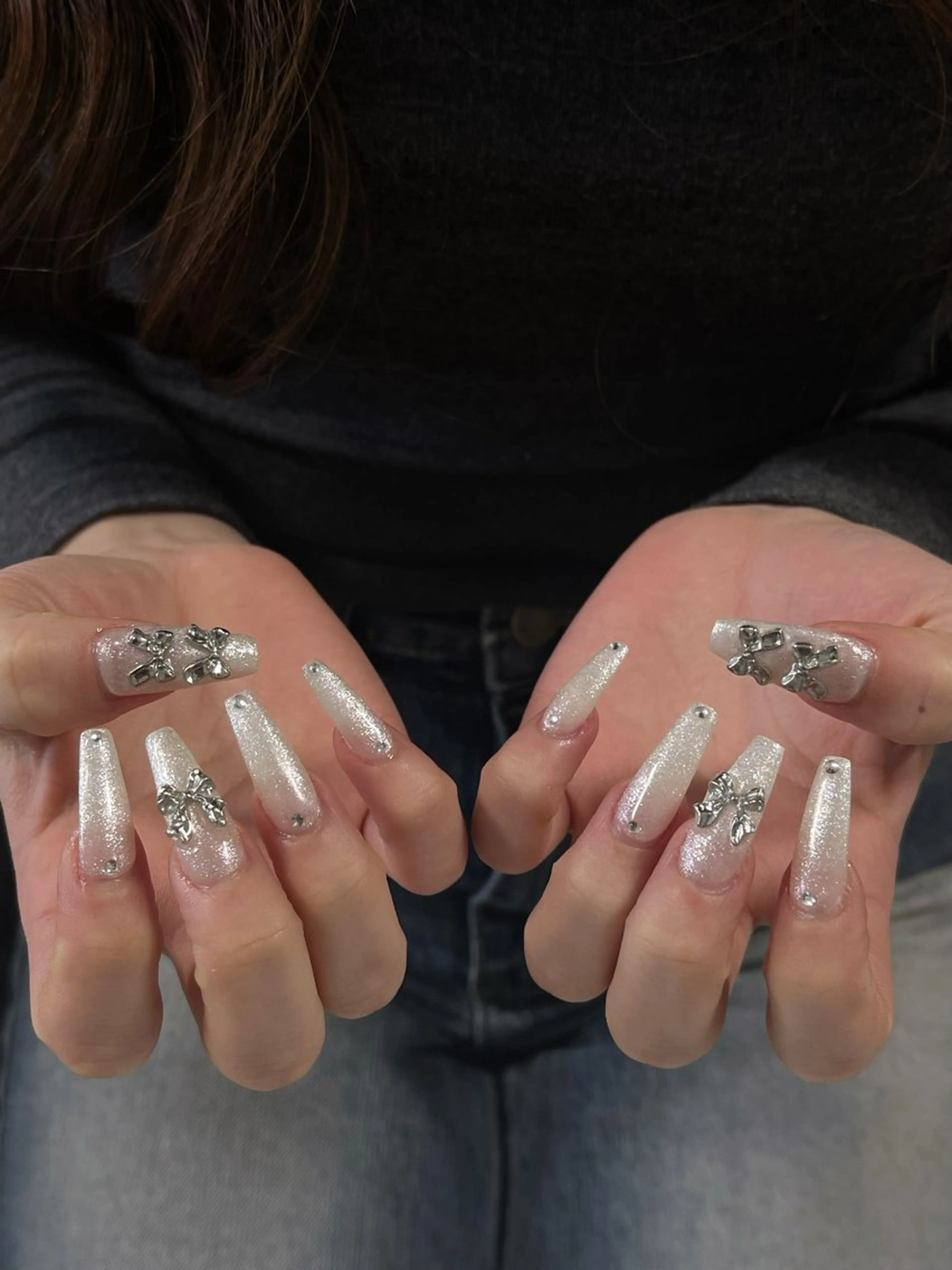 ネイル アートネイル ジェルネイル グラデーション キラキラネイル ニュアンスネイル Kitty Nailのネイルデザイン