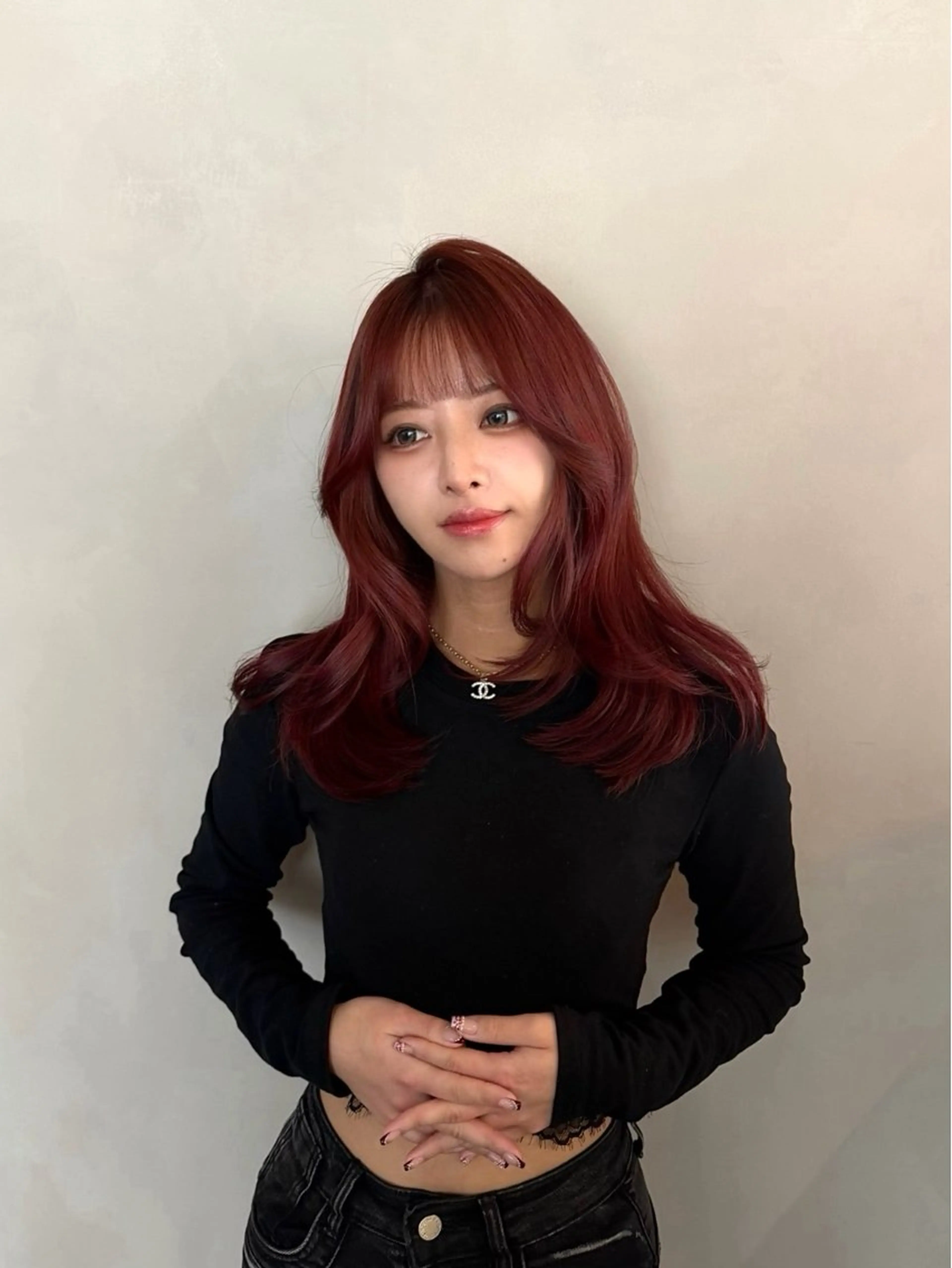 ロング カラー カット ヘアカラー トリートメント 🩷渋谷/韓国/レイ ヤー/透明感Sayaのヘアスタイル