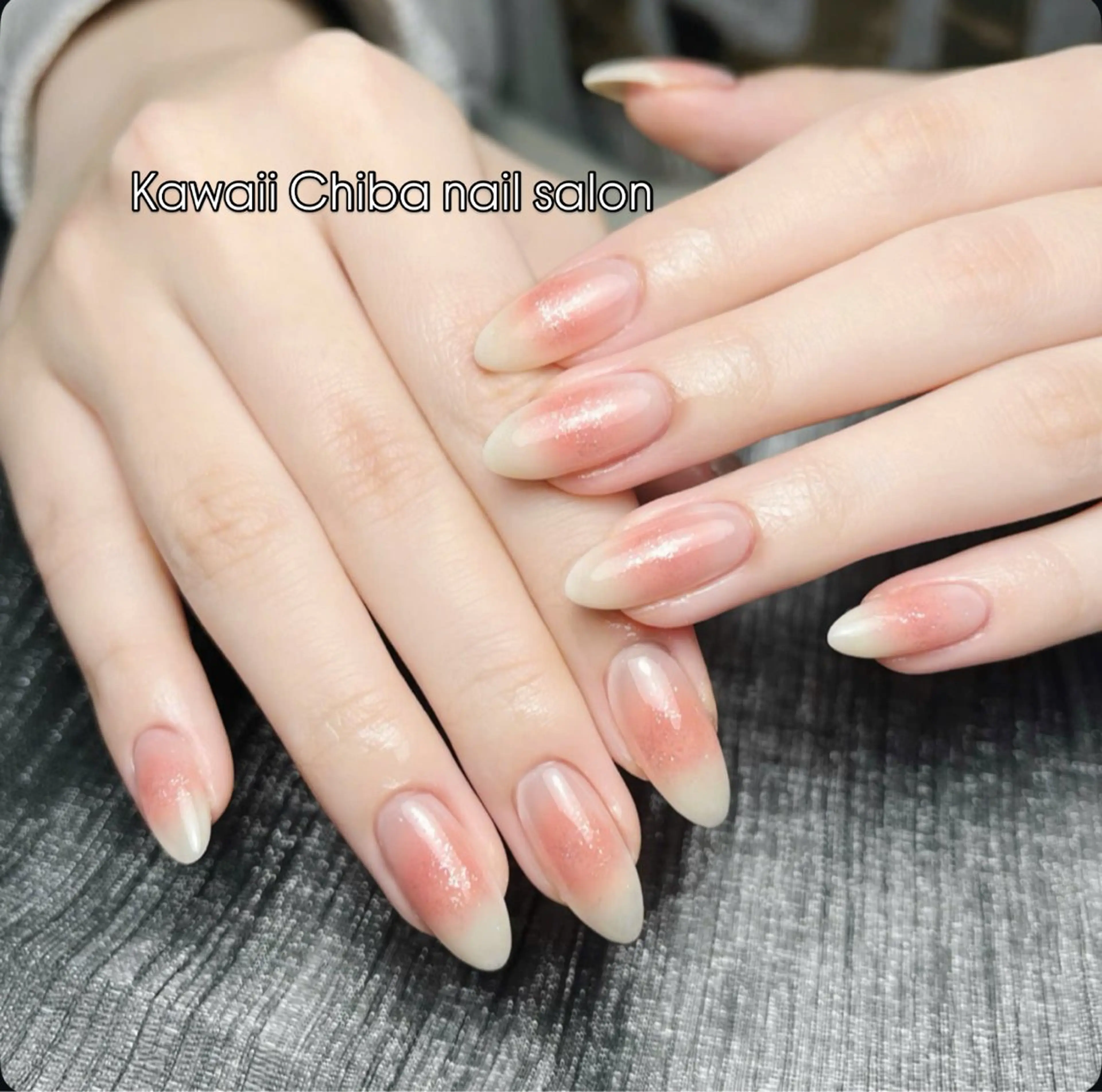 ネイル チークネイル 桜ネイル 長さ出し フラワーネイル フレンチネイル Kawaii Chiba nailのネイルデザイン