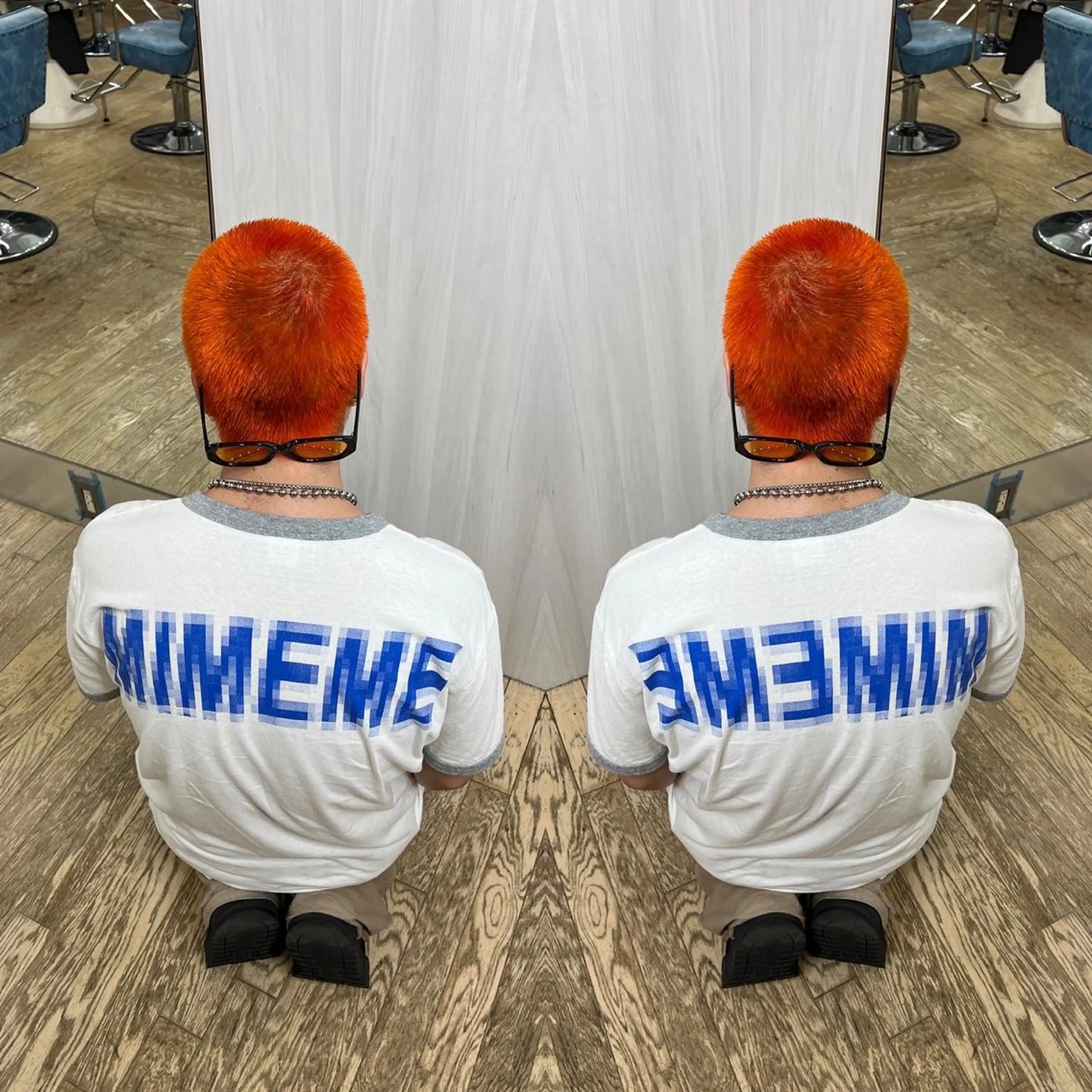 ショート カラー メンズ ハイライト/レイヤー /ハイトーン/AOIのヘアスタイル