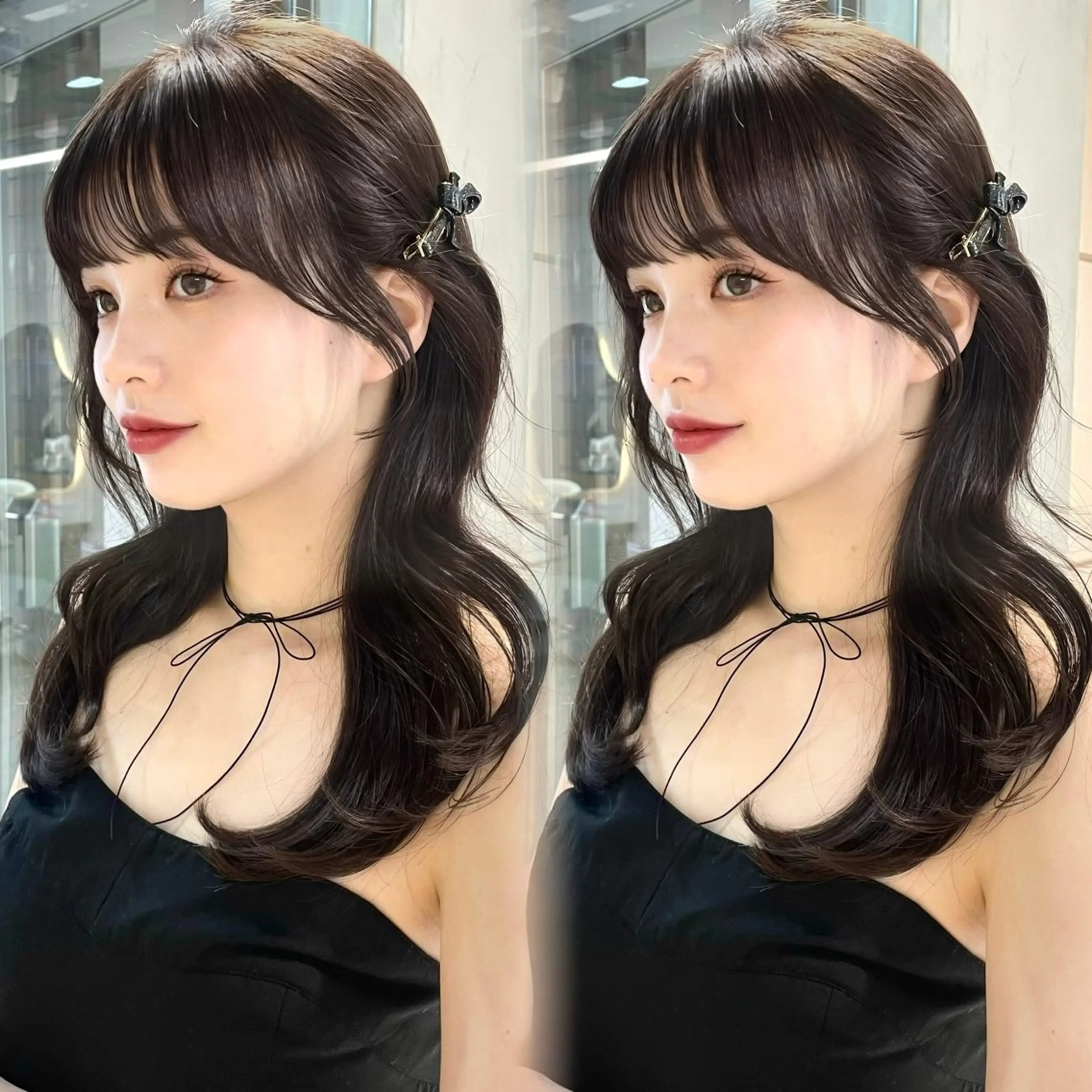 セミロング カラー 縮毛矯正ブリーチなし 🍒❤ゆうきのヘアスタイル